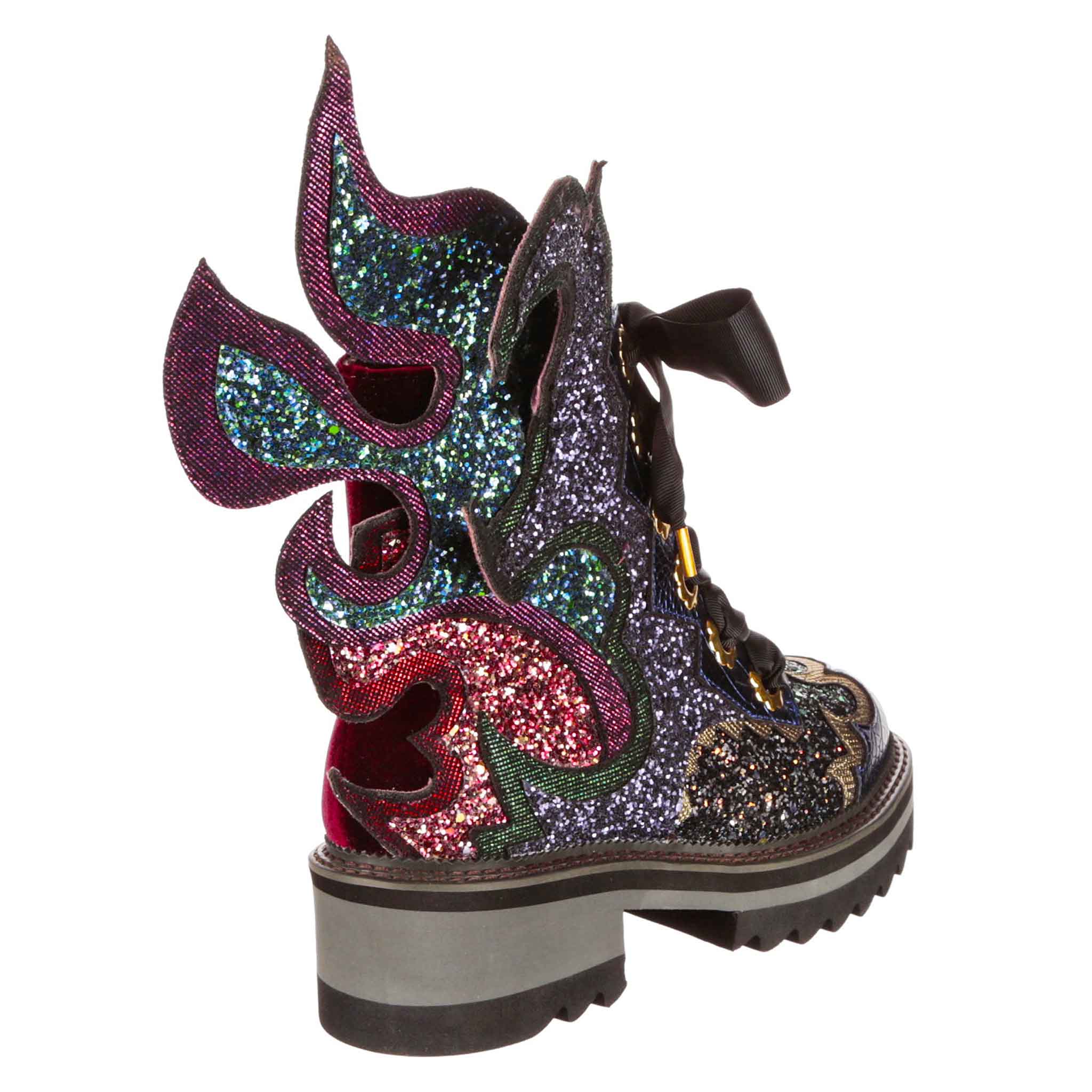 Irregular Choice Womens Dragons & Fire Dragon Fyre Bug Ankle Boots - Purple