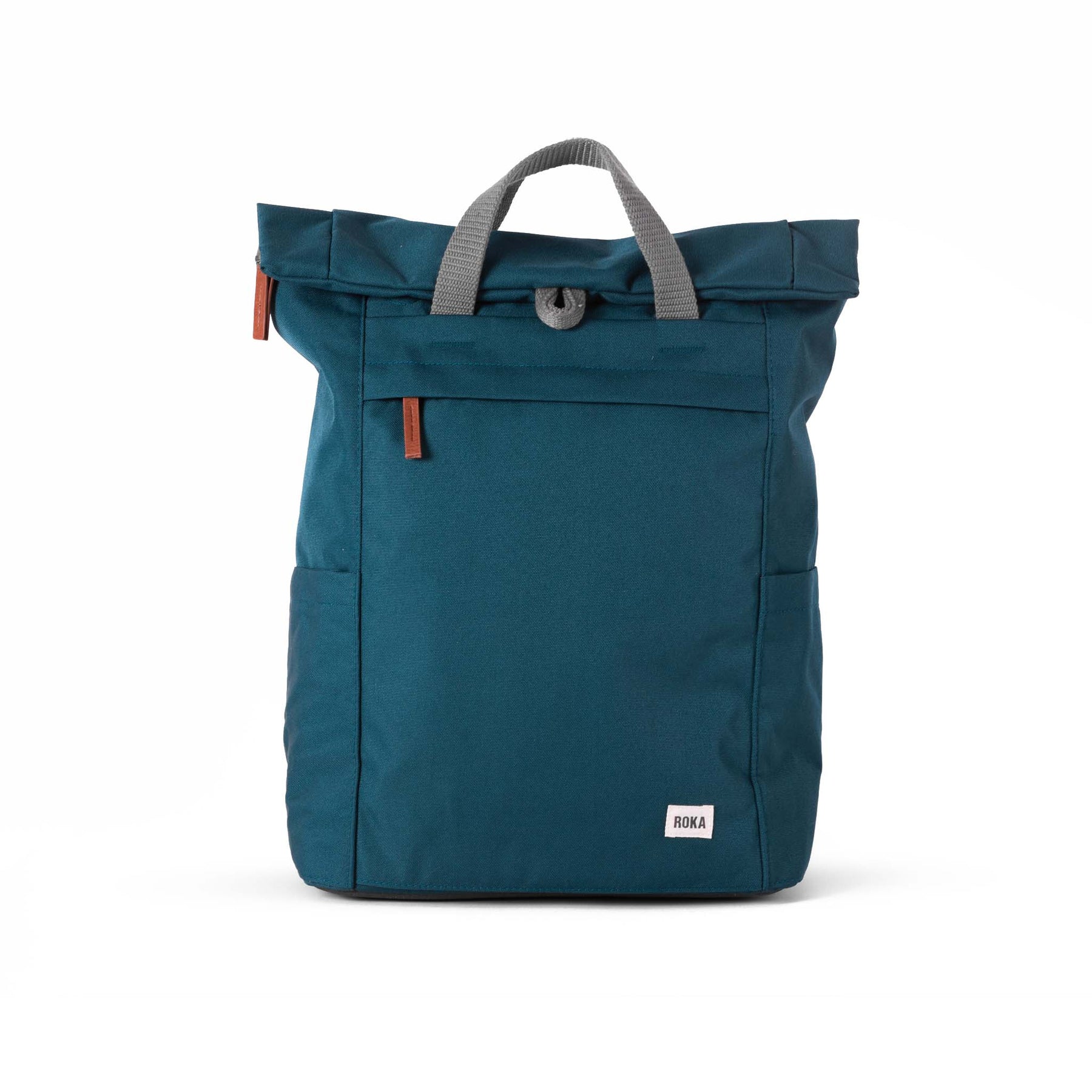 ROKA Finchley A Teal Large Recycled Canvas Bag - OS