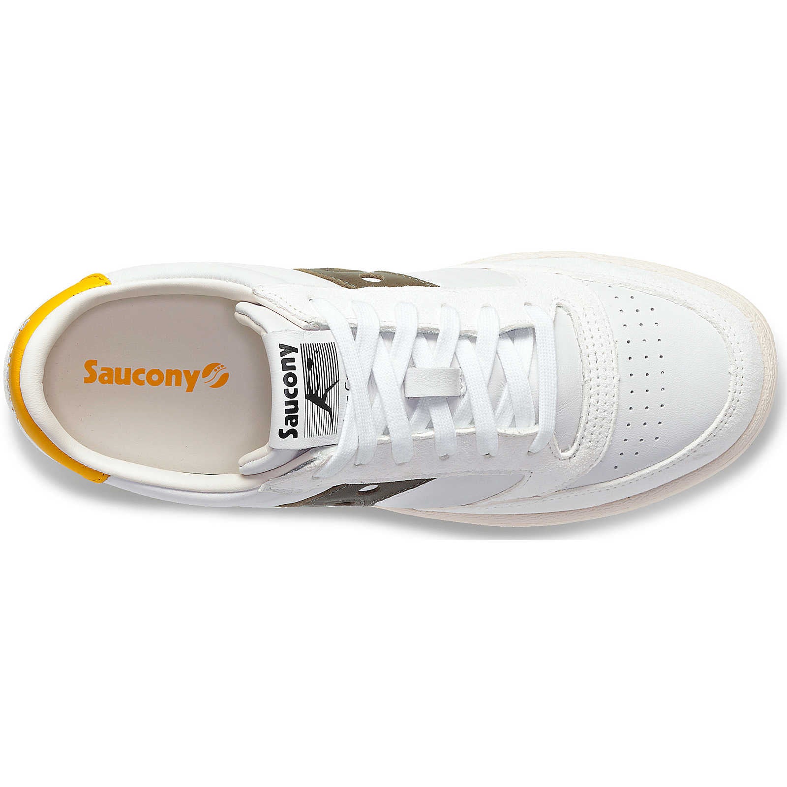 Saucony Mens Jazz Court Trainers - White / Green