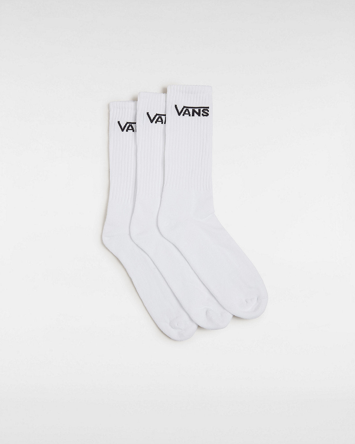 VANS Mens Classic Crew Socks (3 Pairs) - White
