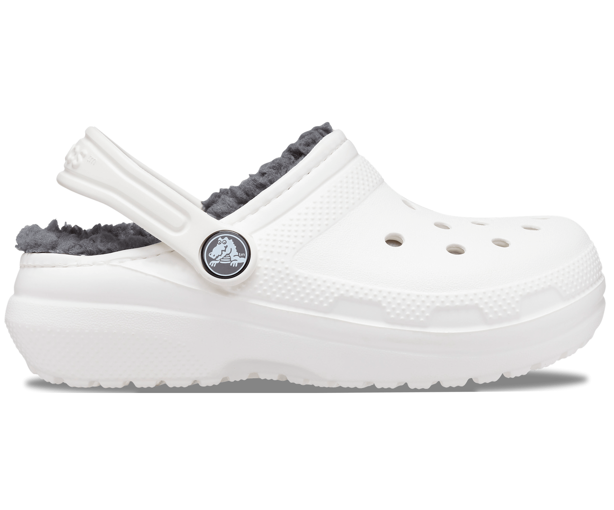 Crocs Kids Classic Lined Clog - White