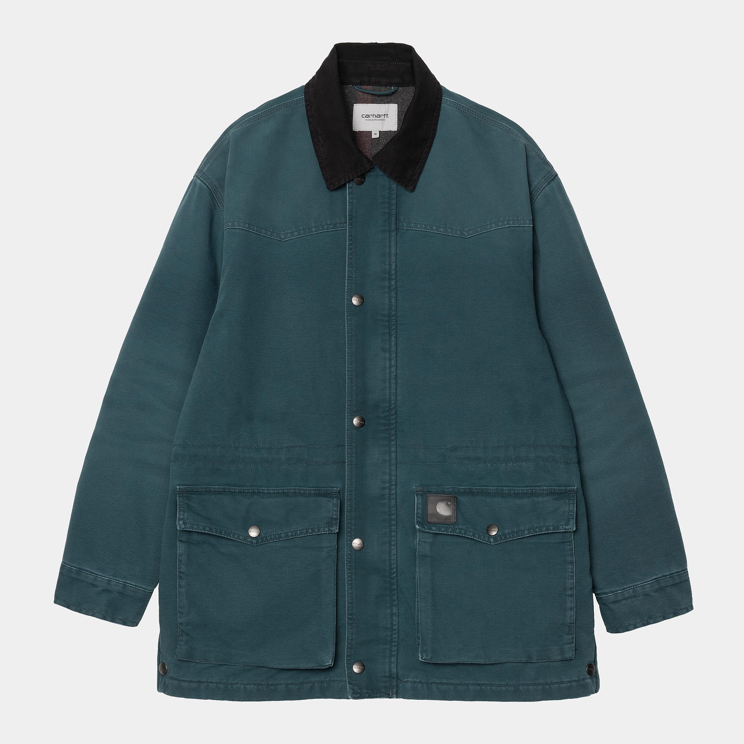 ジャケット・アウター carhartt og santa fe jacket deep lagoon Carhartt WIP Mens OG Santa Fe Coat Jacket - Deep Lagoon