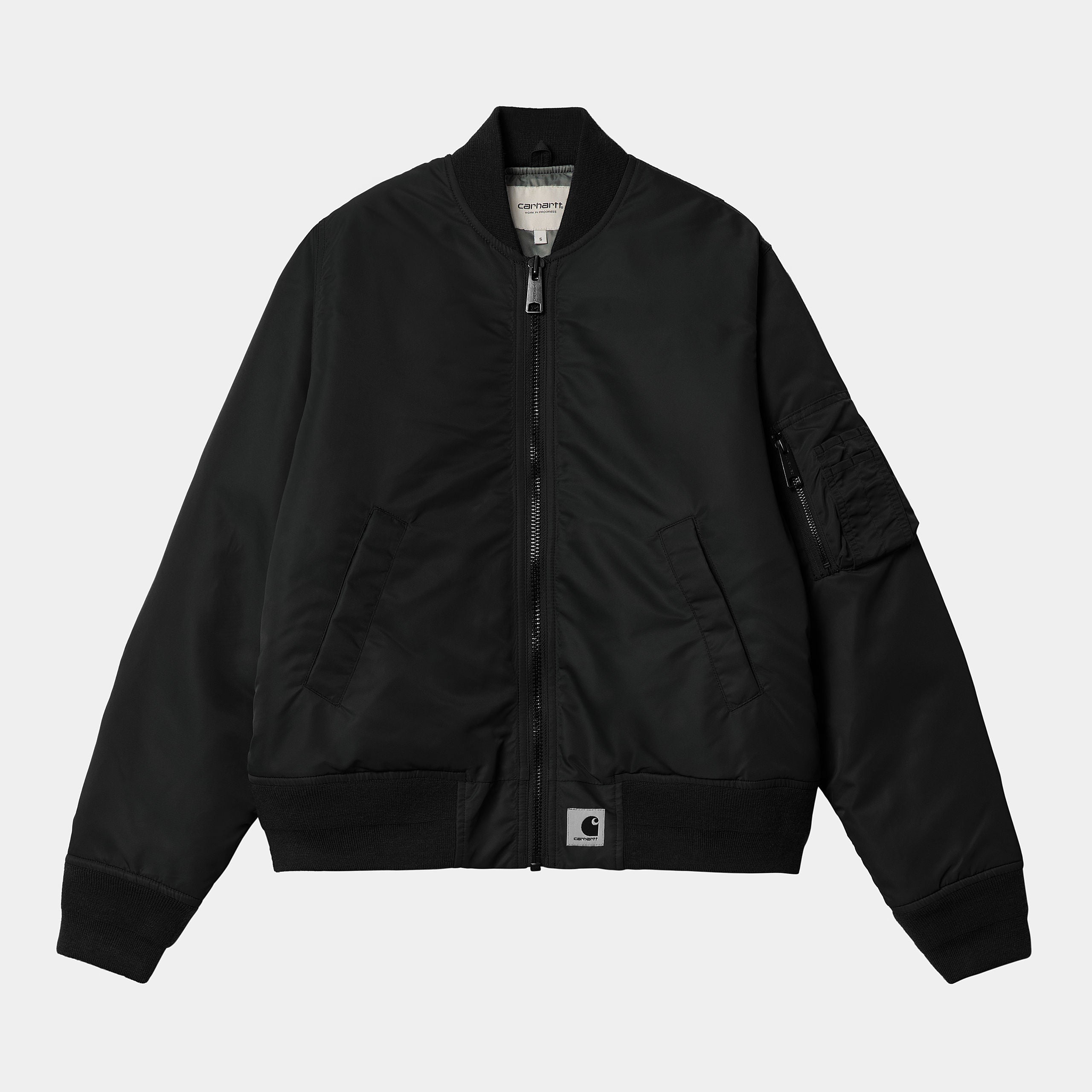Carhartt WIP Womens Olten Bomber Jacket Black Smoke Green