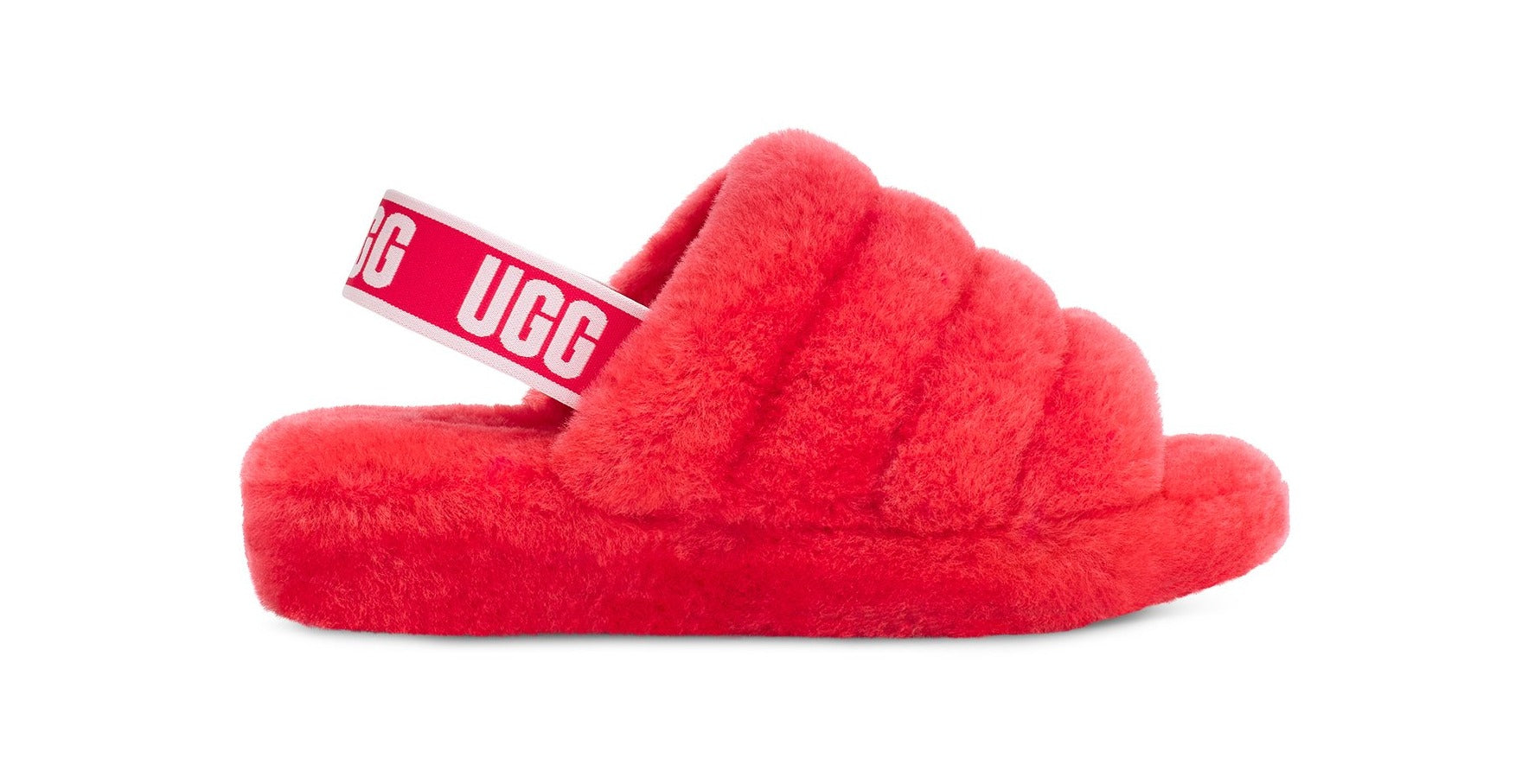 UGG Womens Fluff Yeah Slide Hibiscus Pink1