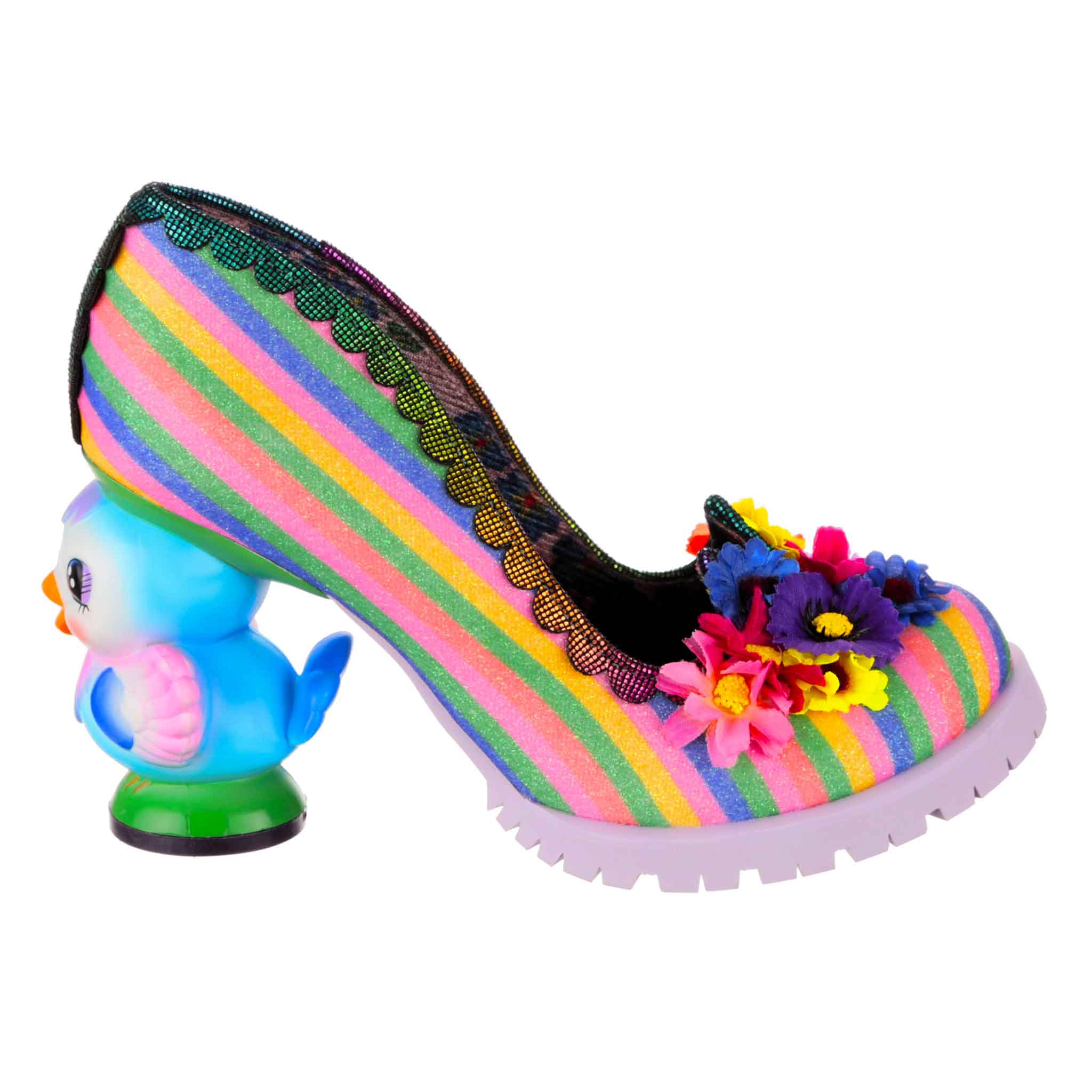 Irregular Choice Flock Together Rainbow Heels
