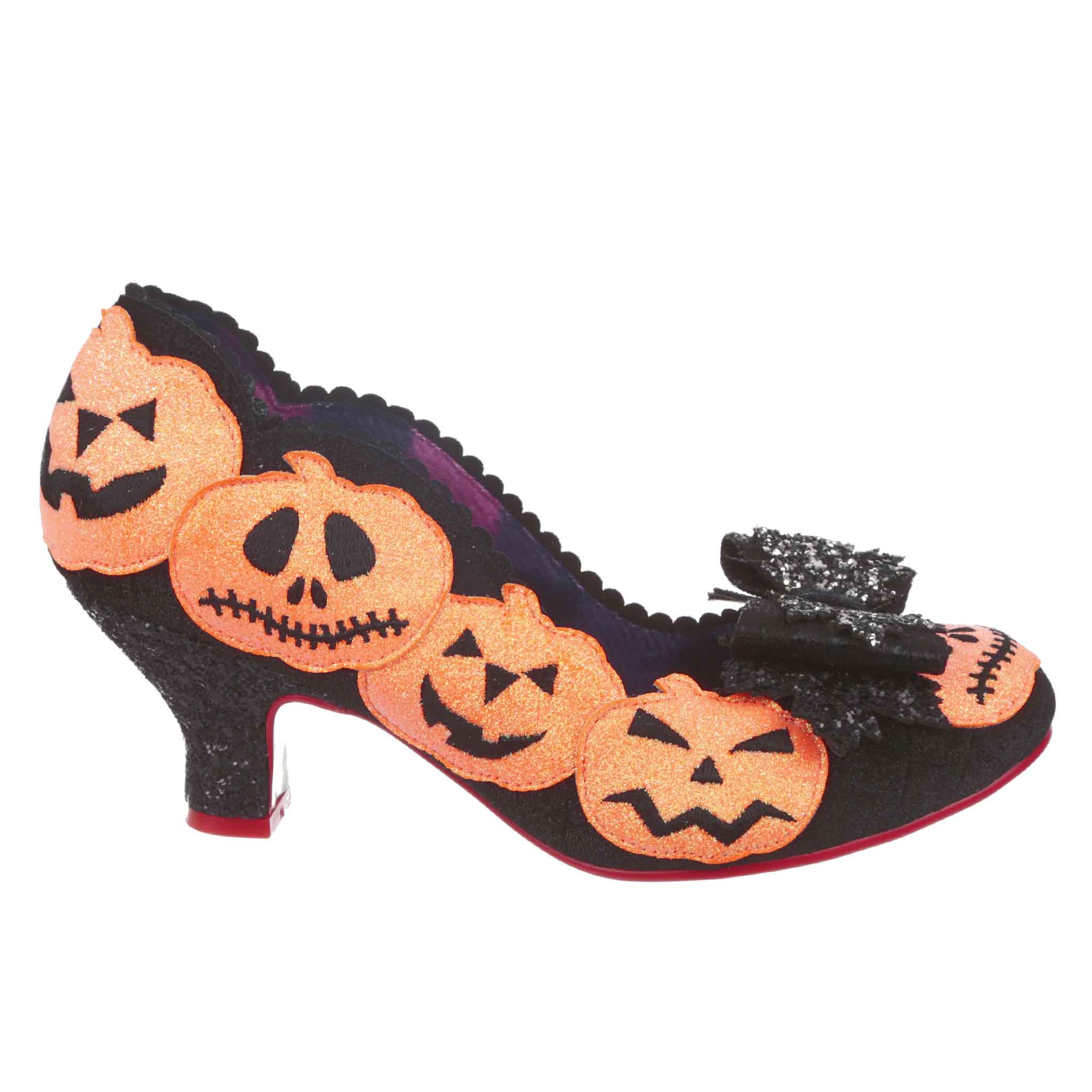Irregular Choice Womens Pumpkin Carving High Heels - Black
