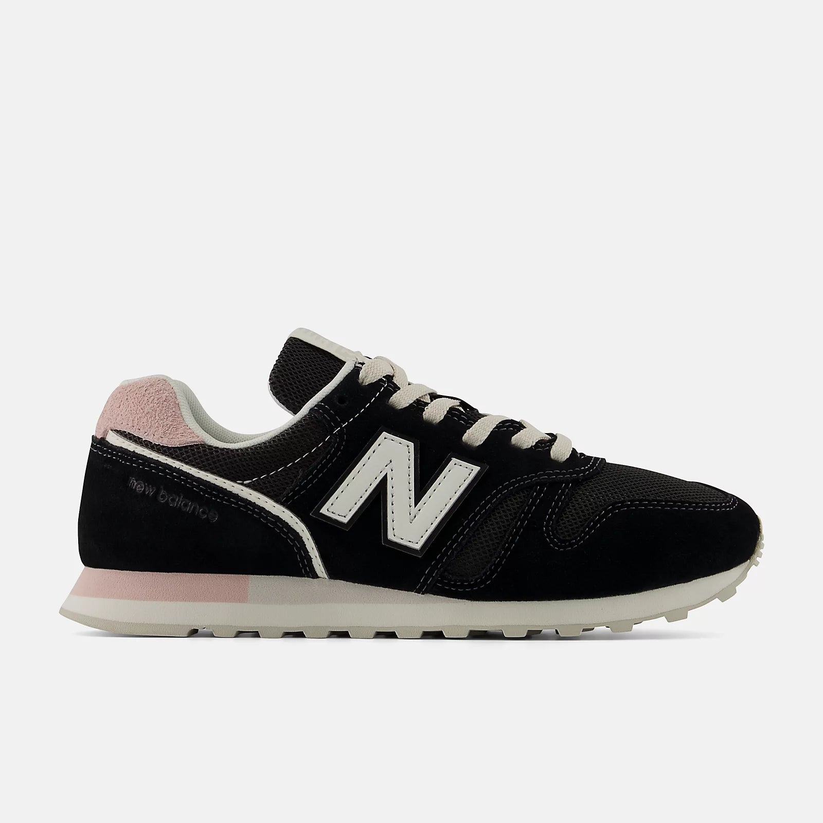 New Balance Womens 373 Fashion Trainers Black Pink Sand