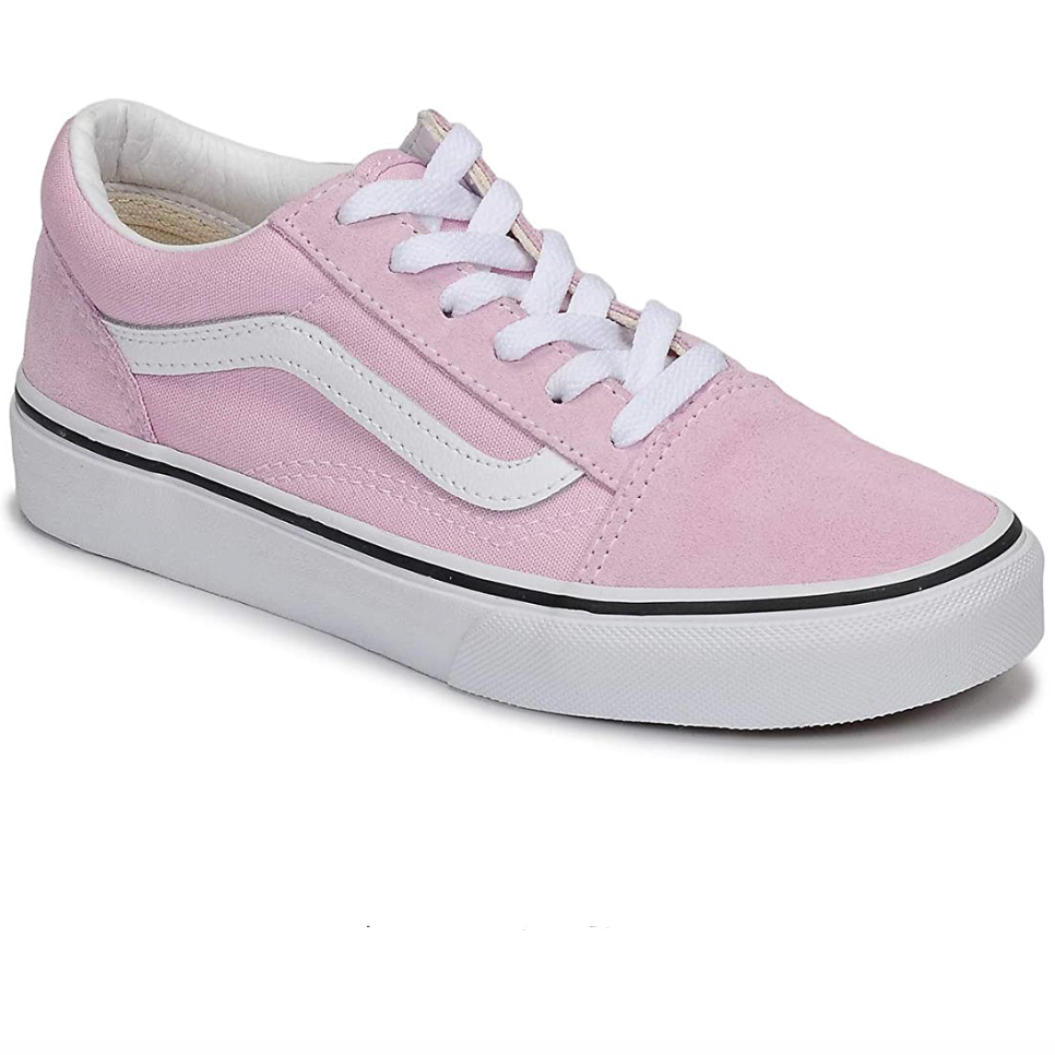 Pink vans with 2024 hearts