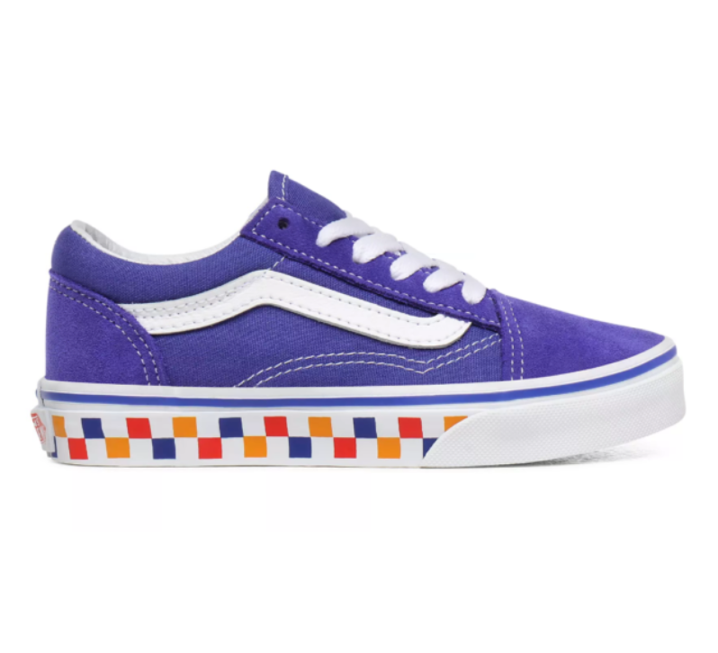 Blue vans checkerboard old top skool