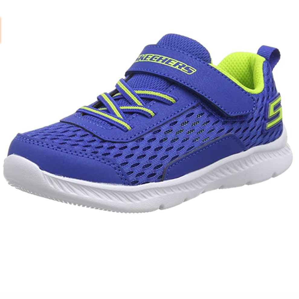 Skechers Boy s Comfy Flex 2.0 Trainers Blue Lime The Foot