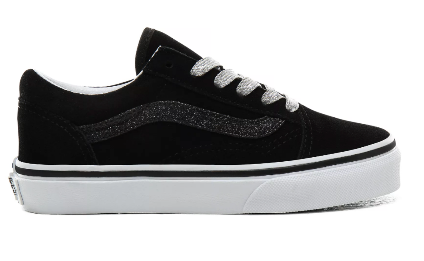 VANS Kids Old Skool Glitter Stripe Black