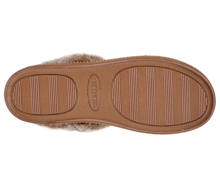 Skechers Womens Cozy Campfire Fresh Toast Vegan Slippers - Chestnut - The Foot Factory