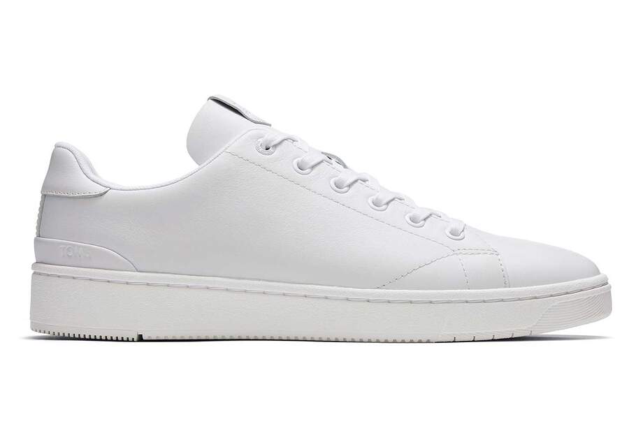 Toms white shop leather sneakers