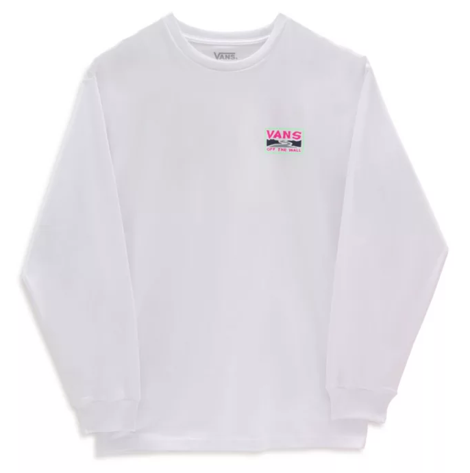 VANS Mens Summer Camp Long Sleeve T Shirt White The Foot Factory