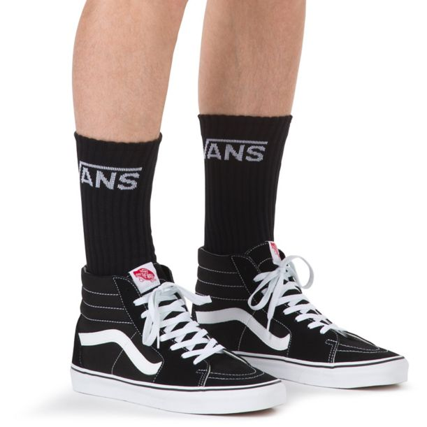 VANS Mens Classic Crew Socks (3 Pack) - Black