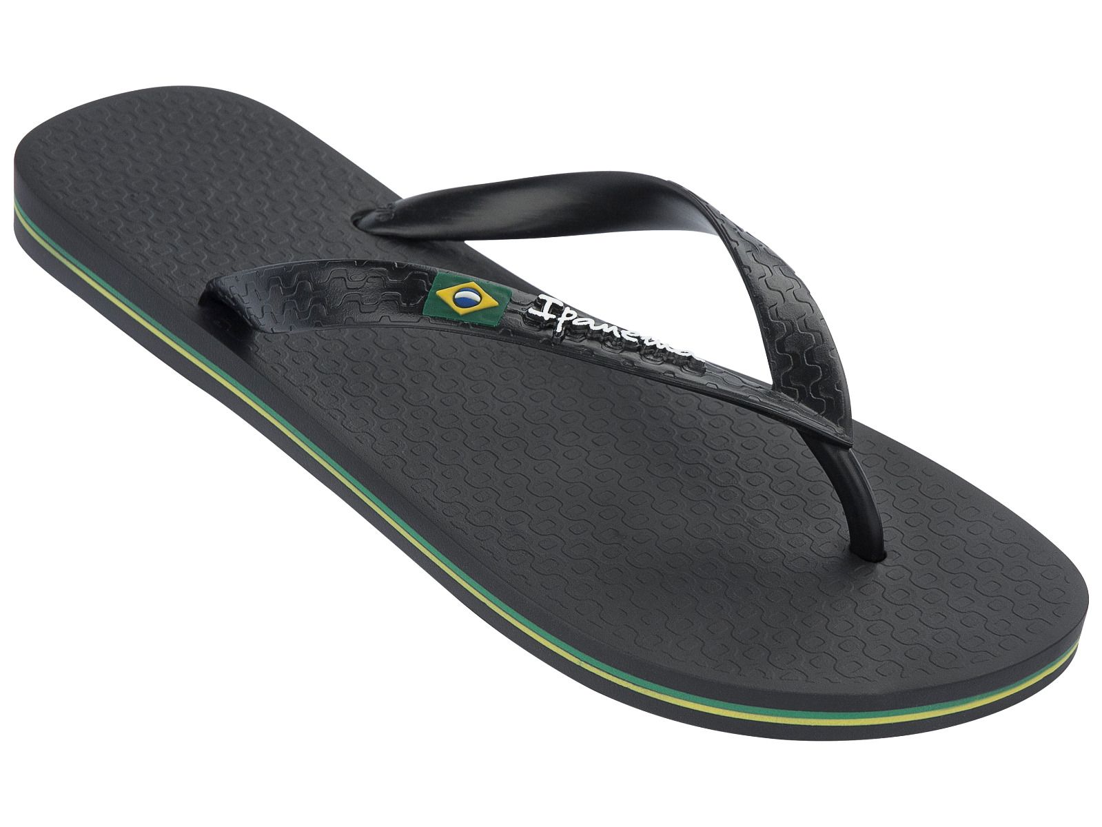 Ipanema Mens Classic Brazil Flip Flops Black