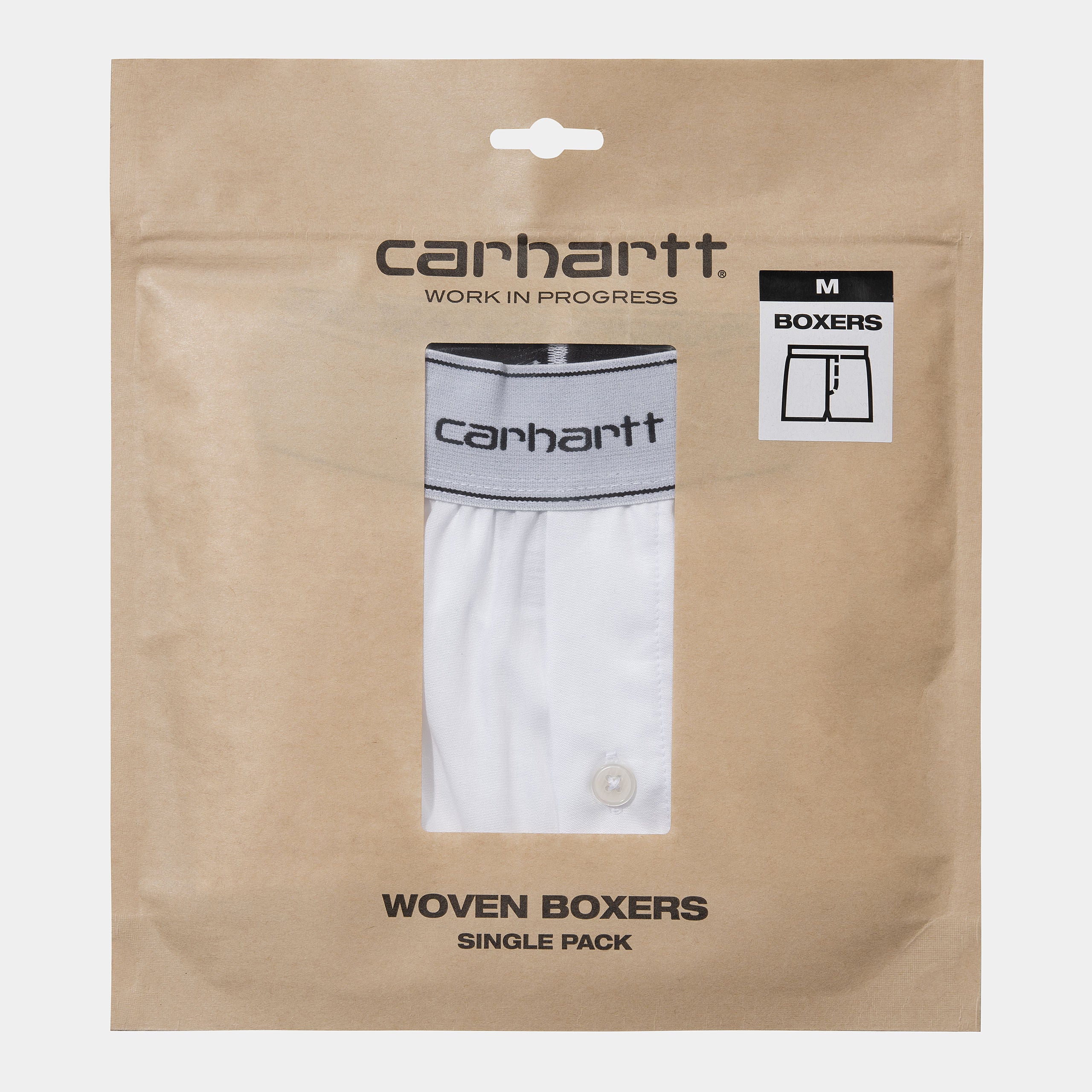Carhartt Mens Script Boxers - White - The Foot Factory