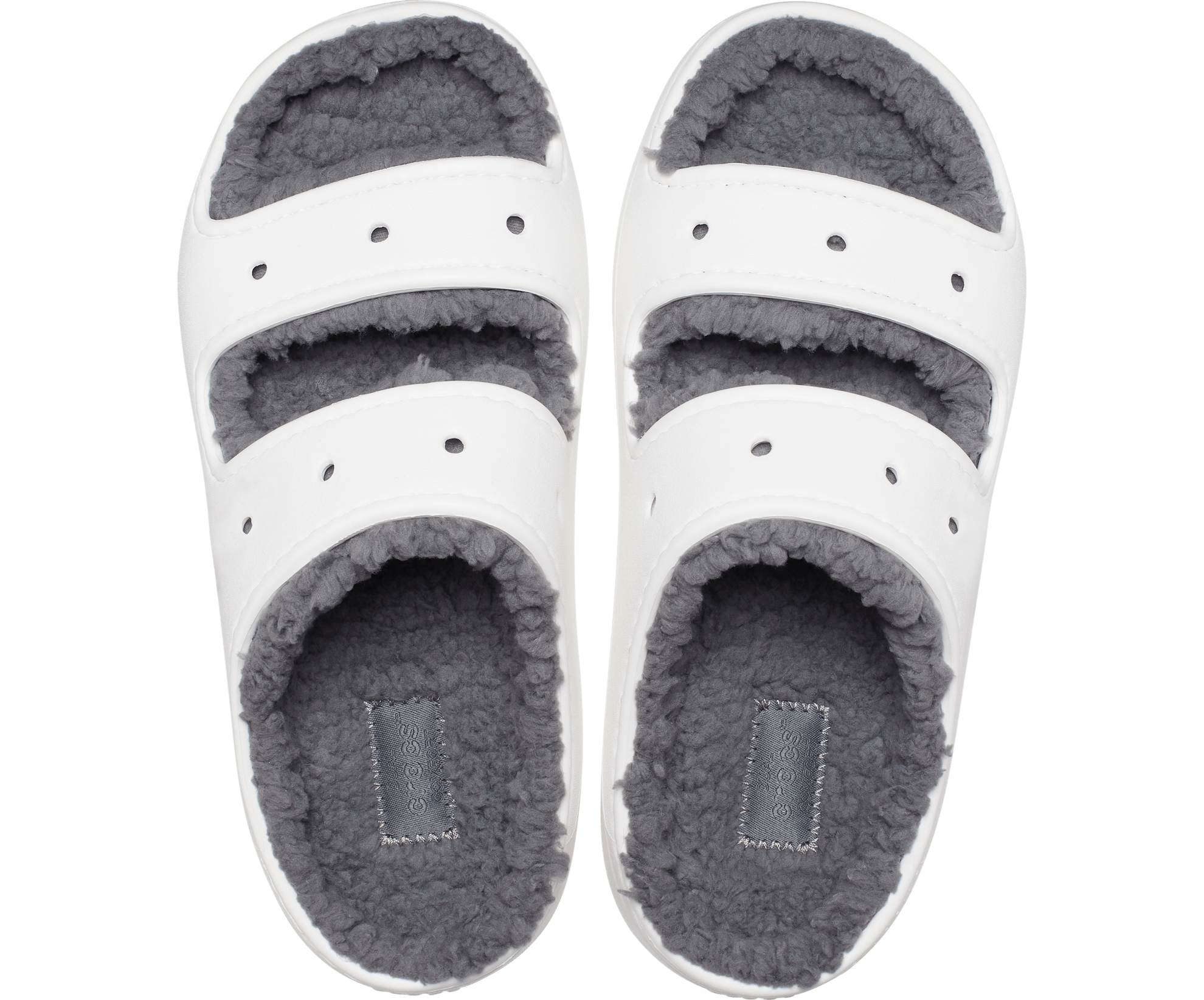 Crocs Unisex Classic Cozzzy Lined Sandal - White - The Foot Factory