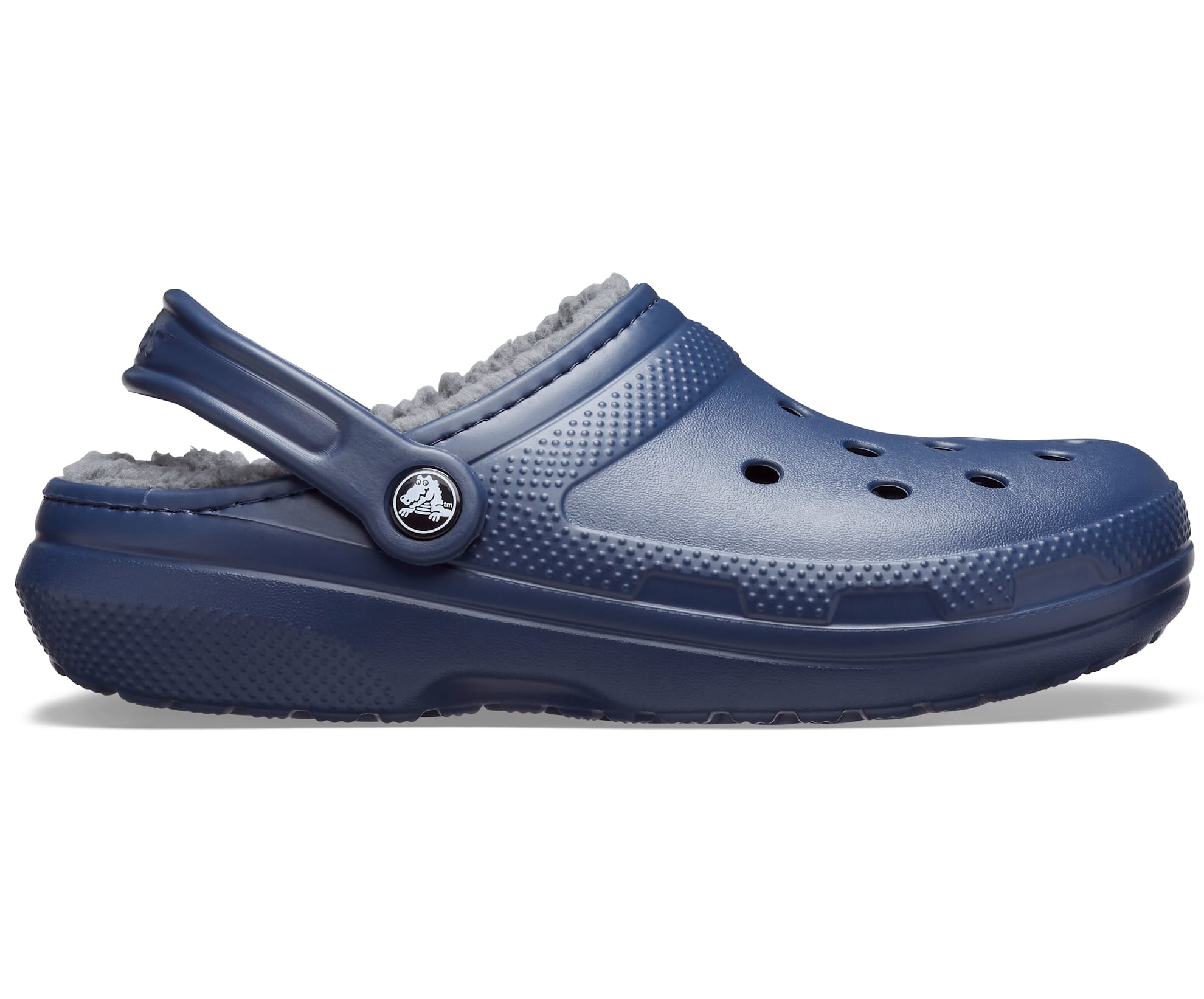 Crocs Unisex Classic Lined Clog - Navy / Charcoal - The Foot Factory