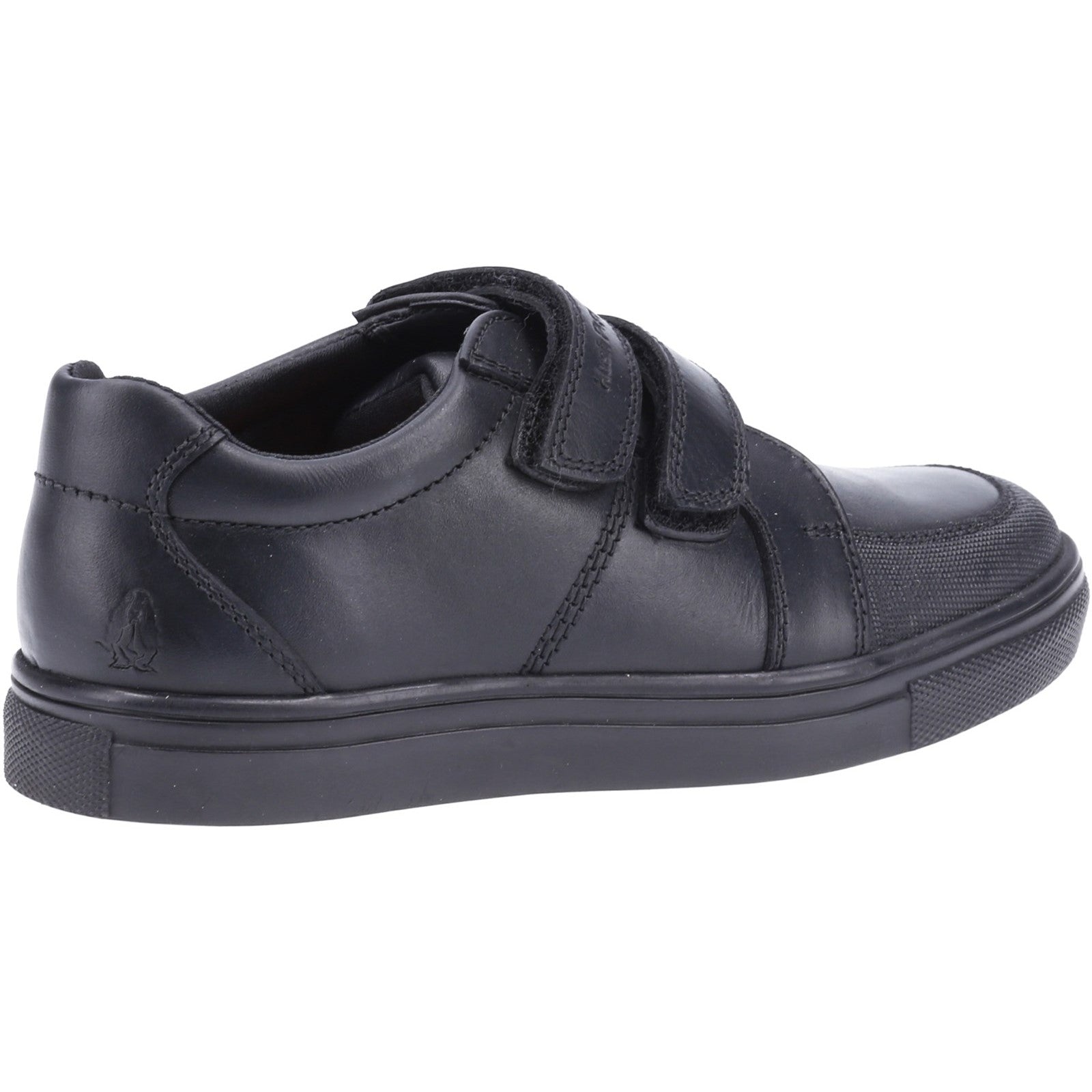 Hush Puppies Boys Santos Leather School Shoes - Black