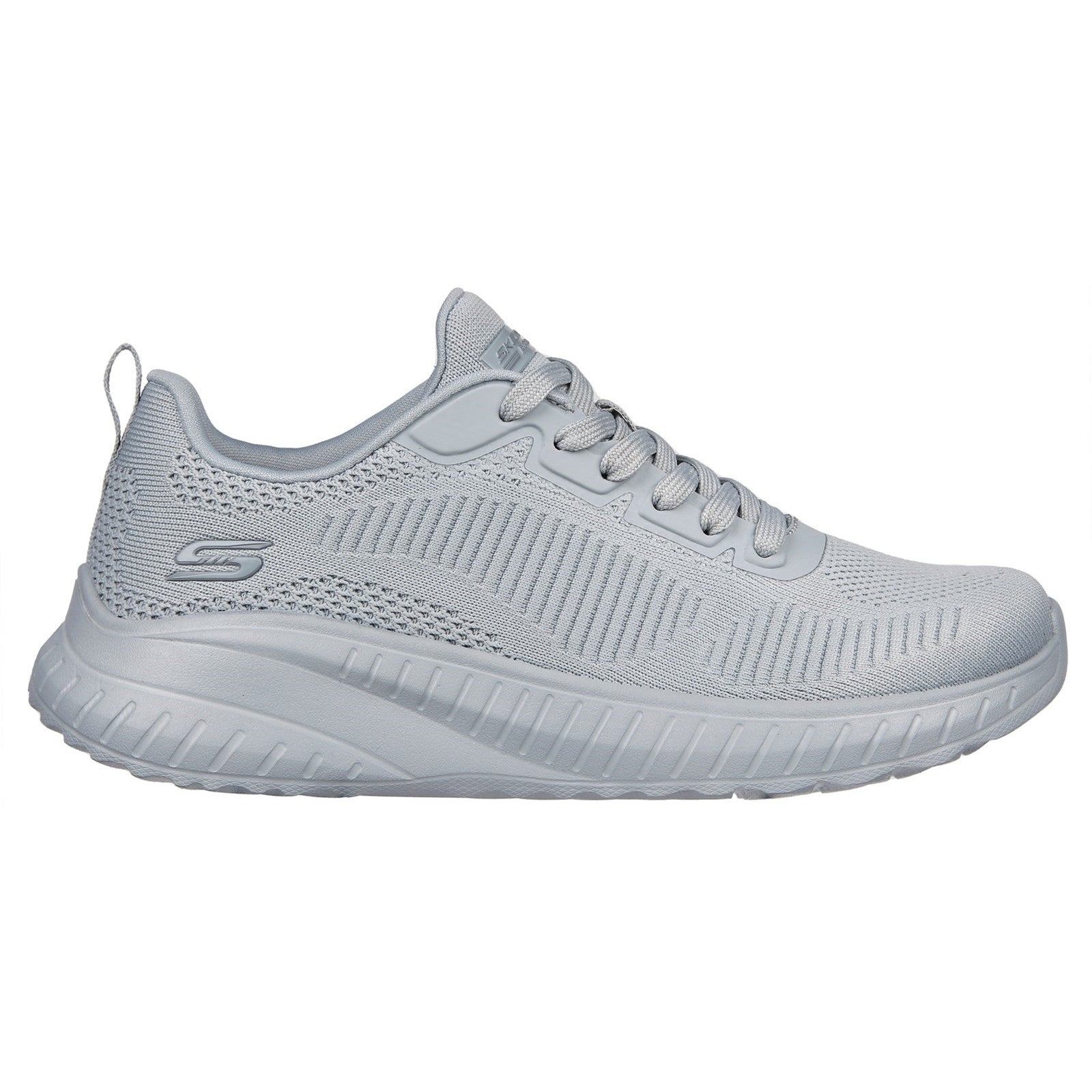 Skechers Womens Bob Squad Chaos Face Off Trainers - Light Grey