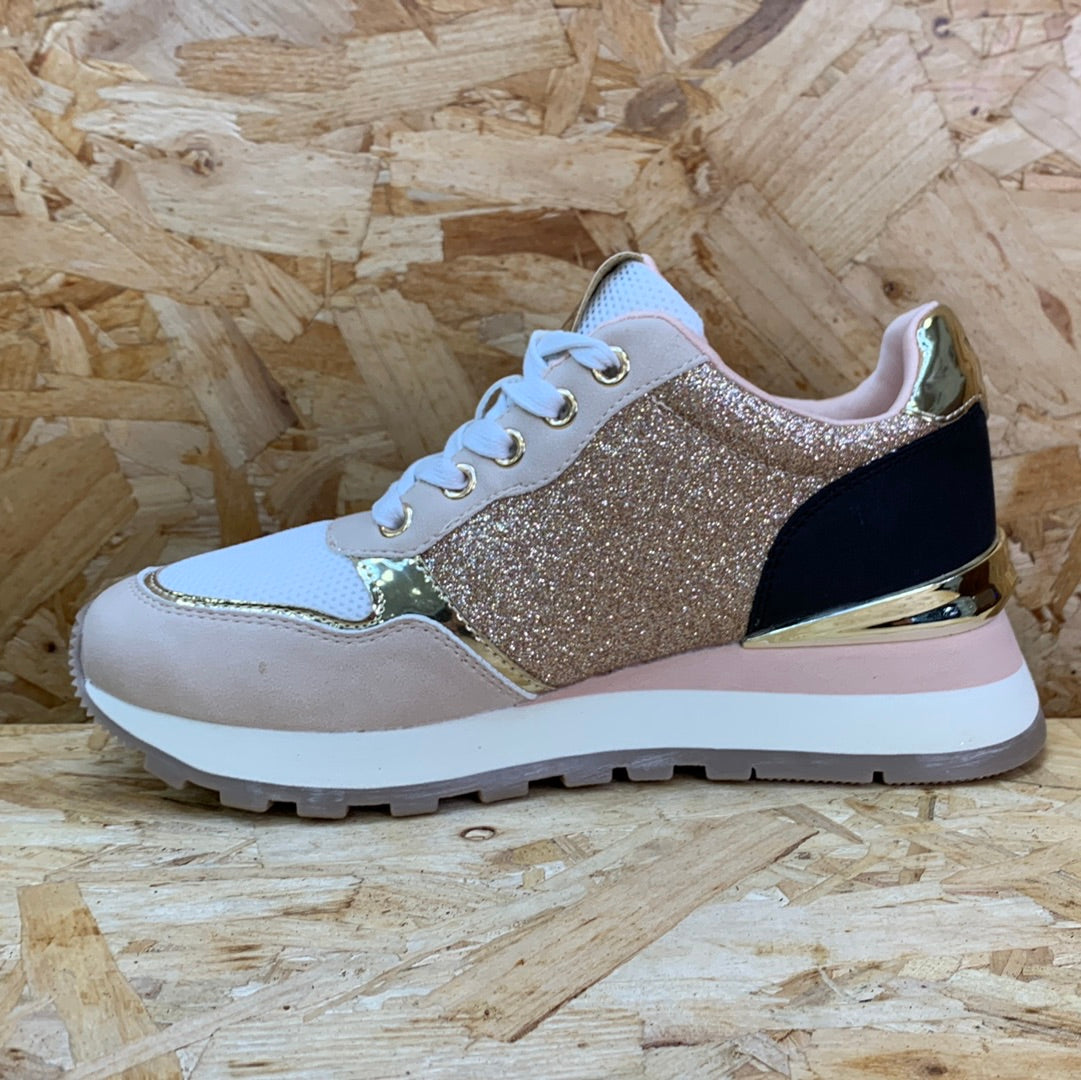 Xti Womens Fashion Trainers - Nude - The Foot Factory