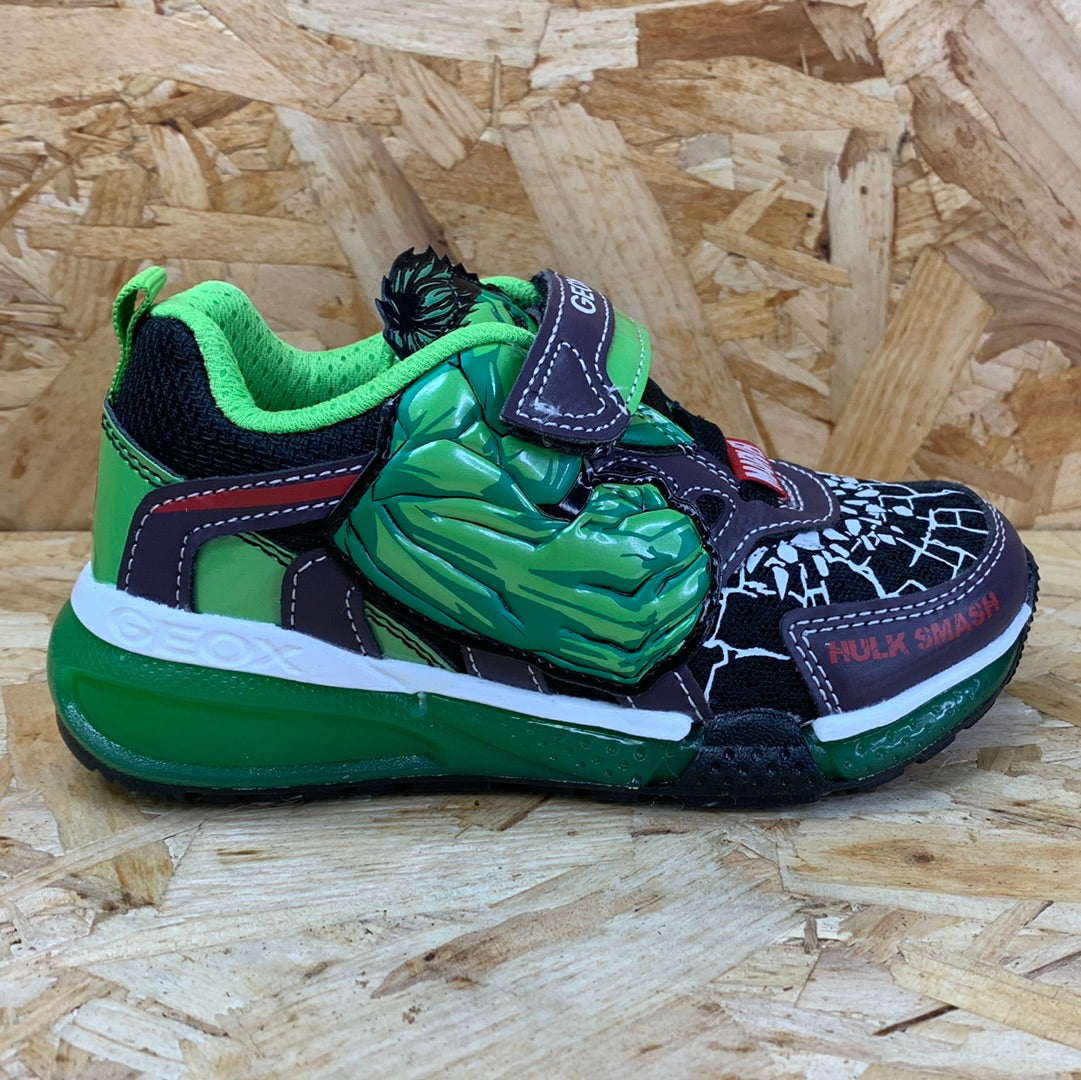 Geox Kids Marvel The Hulk Trainers Black Green