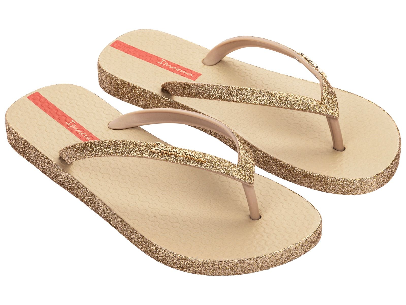 Ipanema Womens Maxi Glow Glitter Sandals - Gold