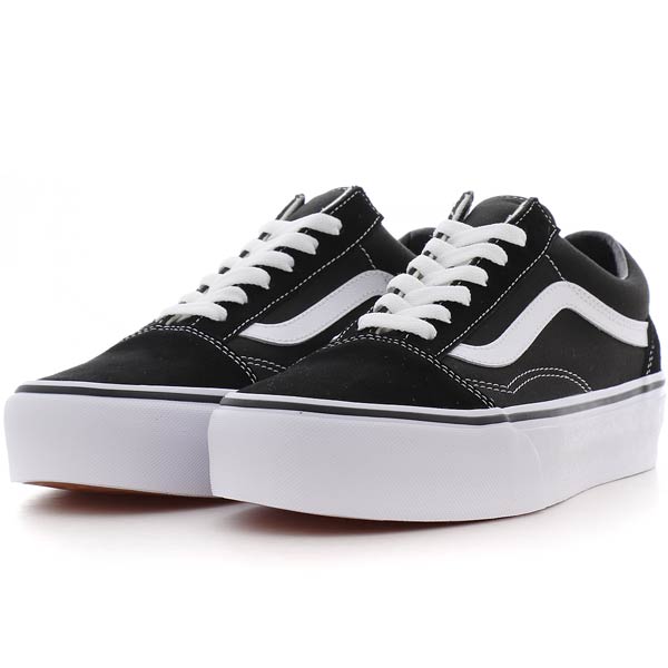 Vans Old Skool Platform Black White The Foot Factory