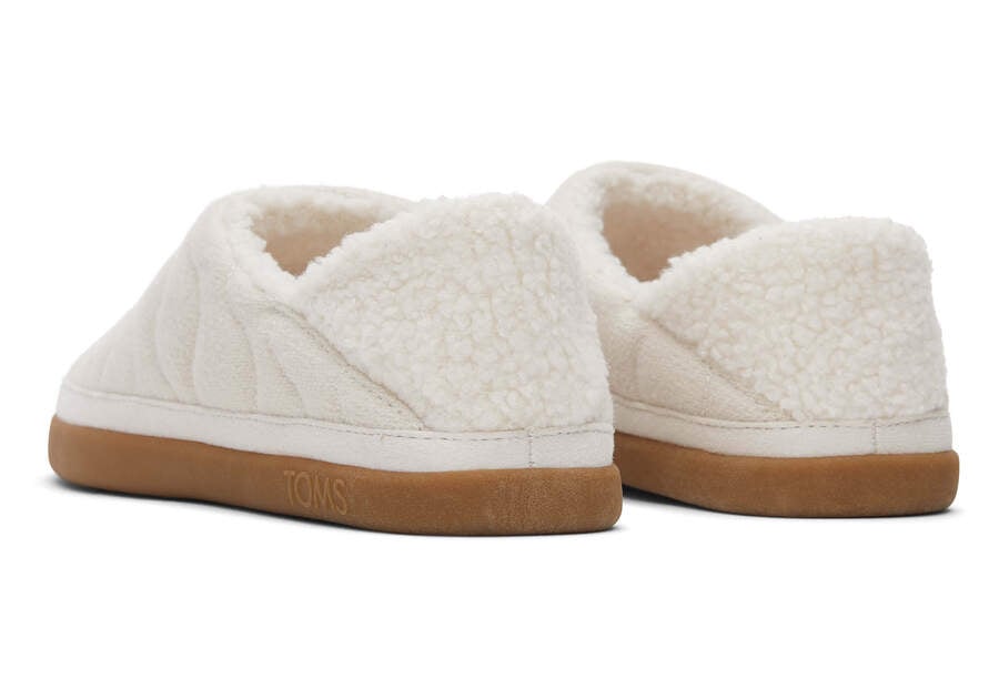 TOMS Womens Ezra Quilted Slippers - Light Sand