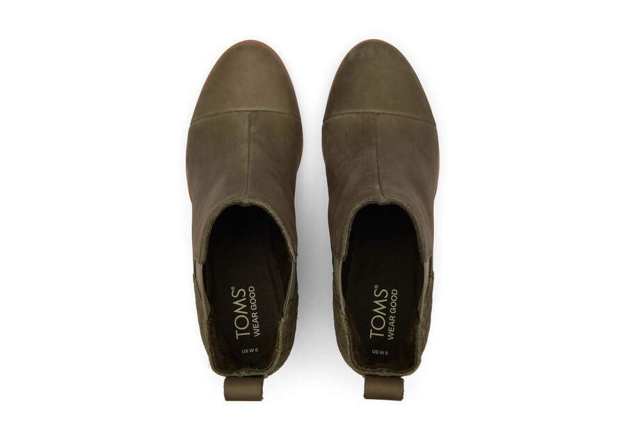 TOMS Womens Everly Ankle Boot - Olive
