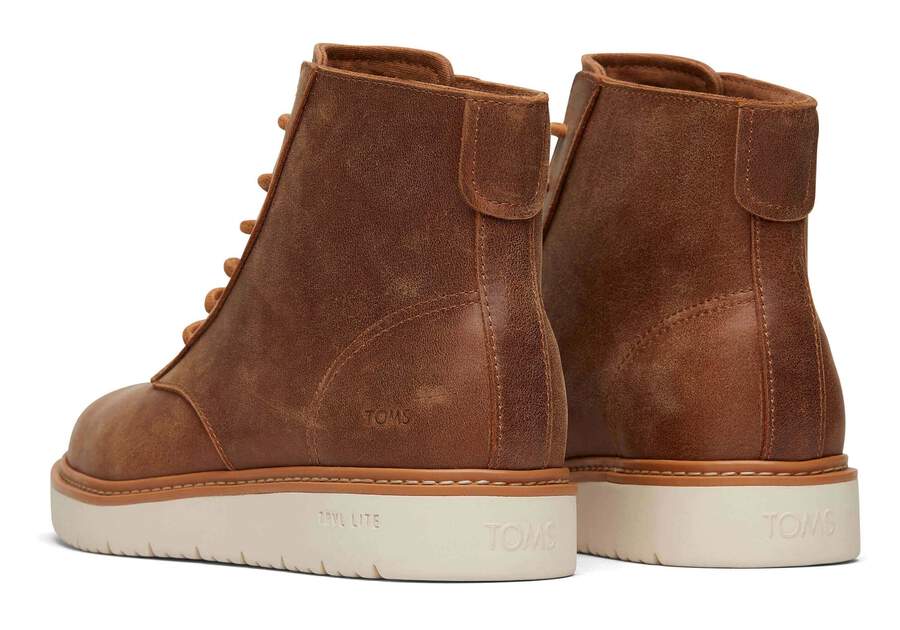 Opaz Boot TOMS Mens Navi TRVL Lite Ranger Leather Boot - Topaz Brown
