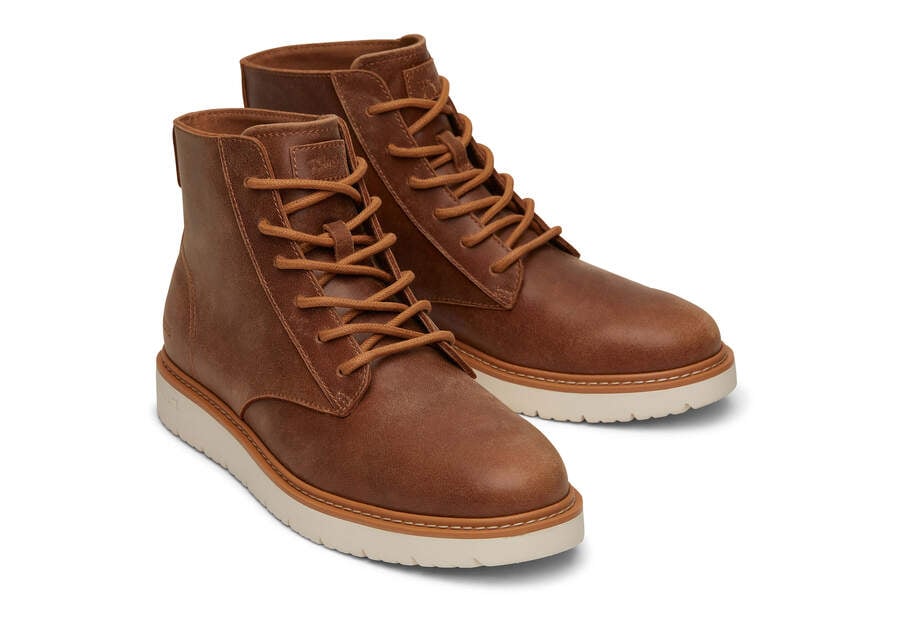 Opaz Boot TOMS Mens Navi TRVL Lite Ranger Leather Boot - Topaz Brown