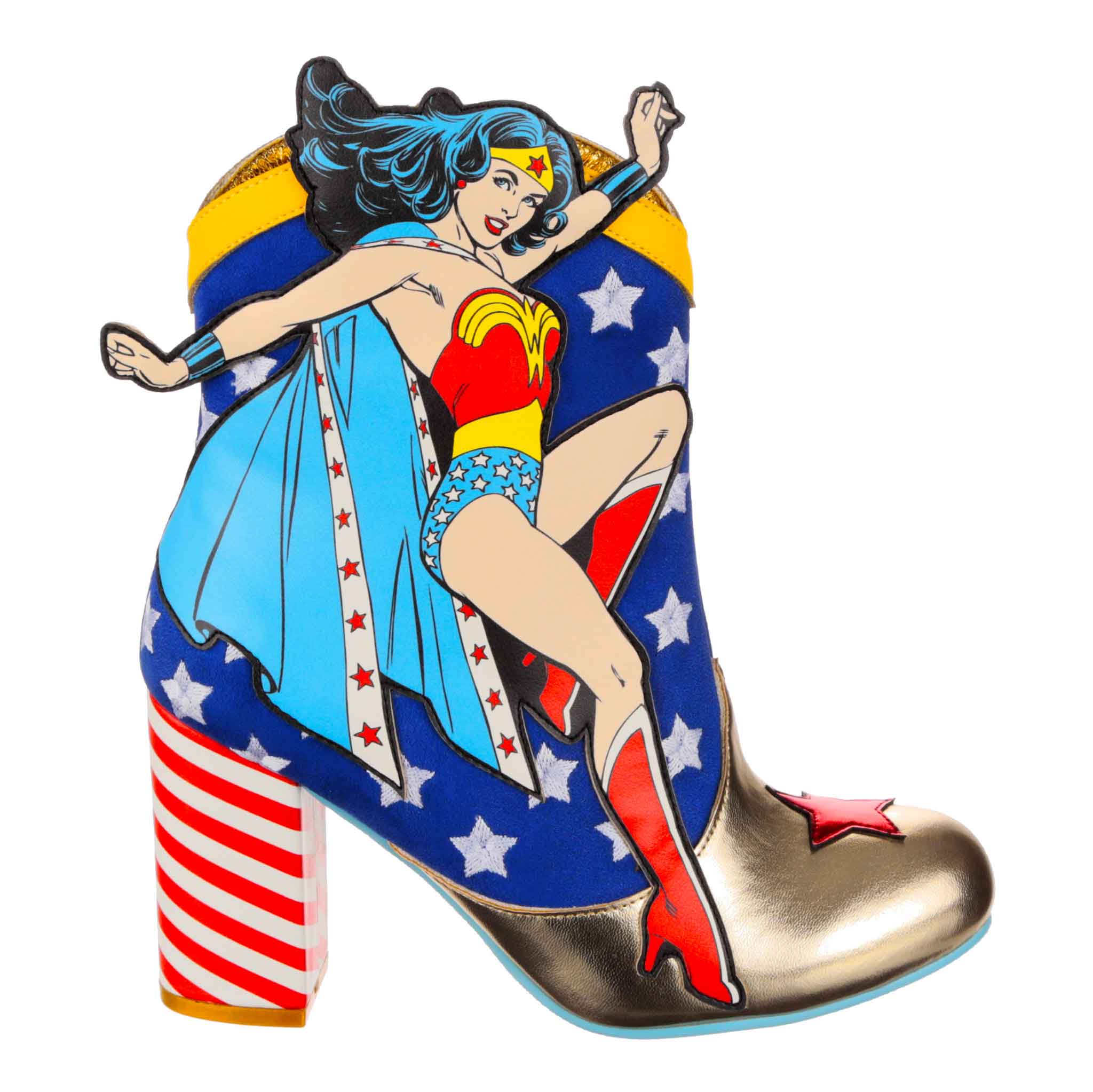 Irregular Choice Womens Justice League Stronger Together Heeled Ankle Boot