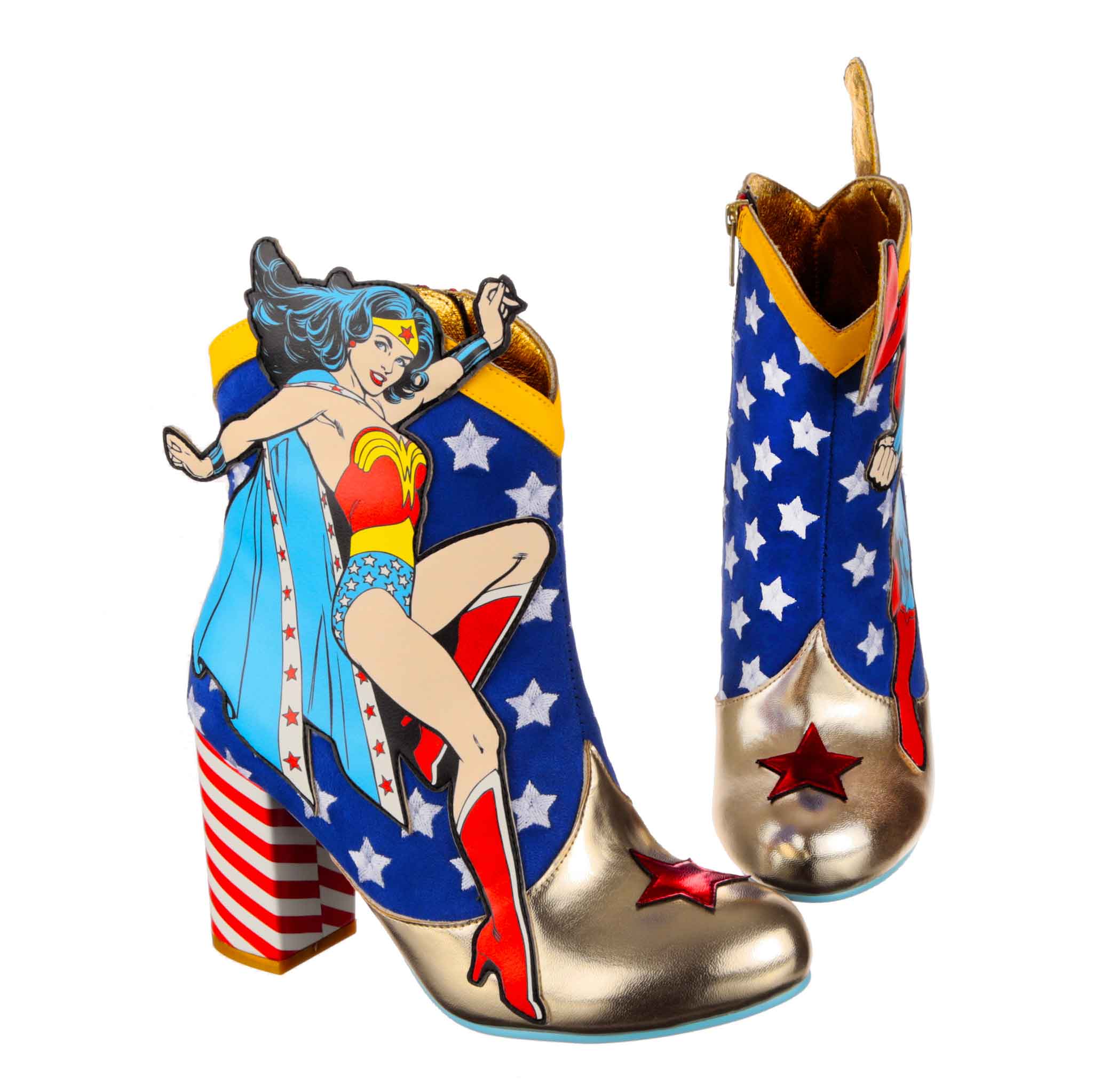 Irregular Choice Womens Justice League Stronger Together Heeled Ankle Boot