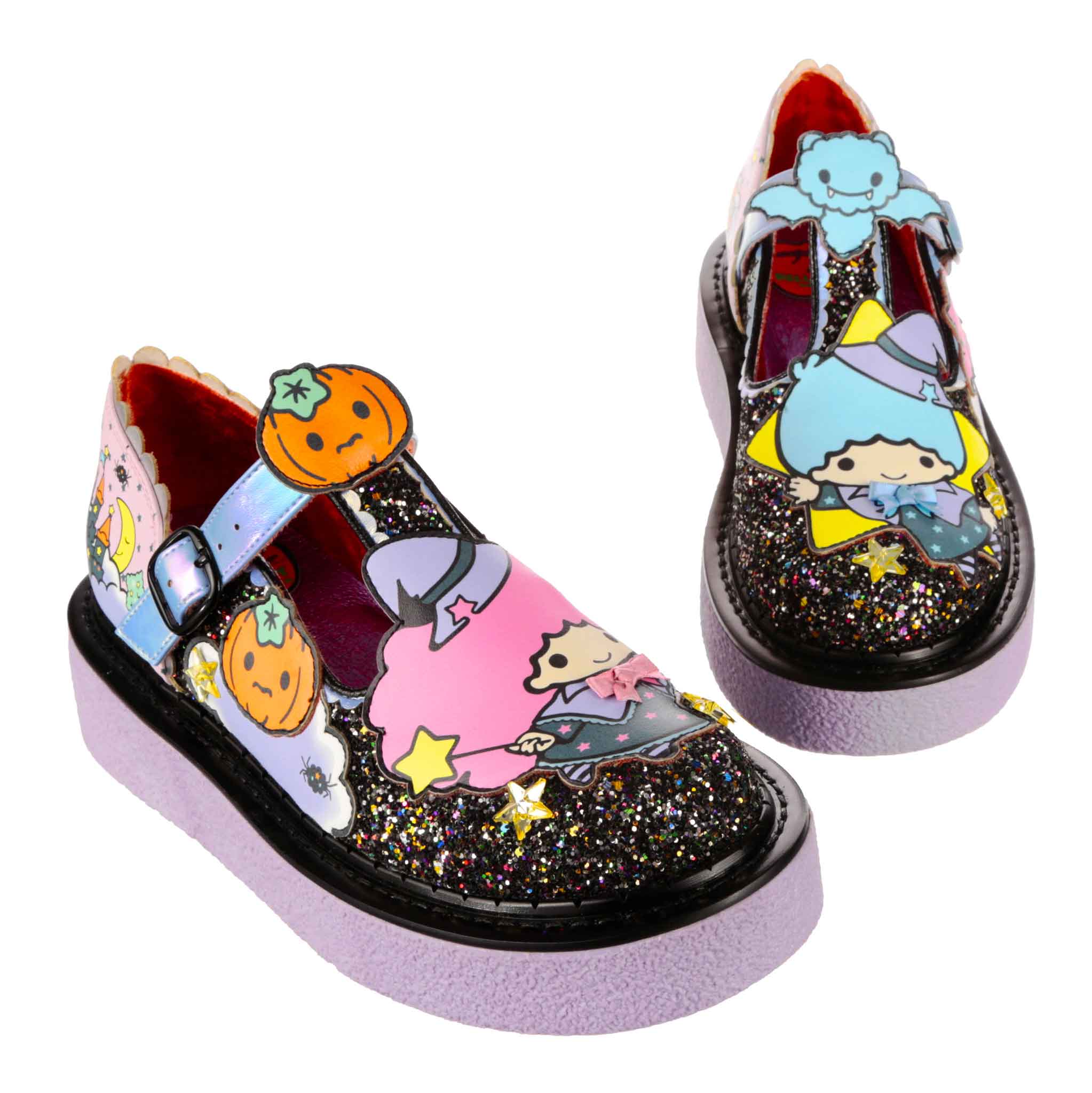 Irregular Choice Womens Hello Kitty Halloween Star Castle Platform Shoes - Petrol