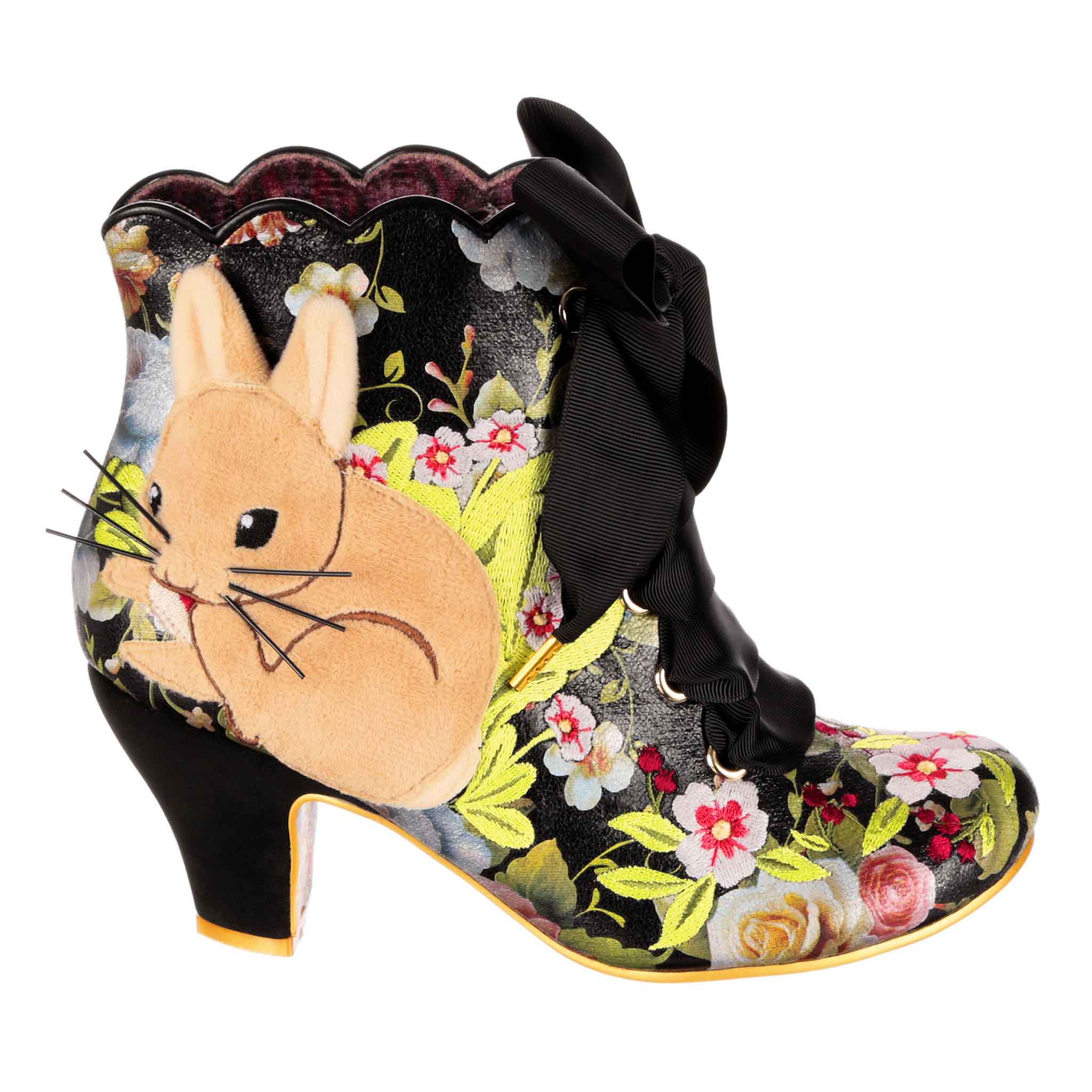 Irregular Choice Rabbit Shoes Irregular Choice Womens Bunny Bow High Heels - Black