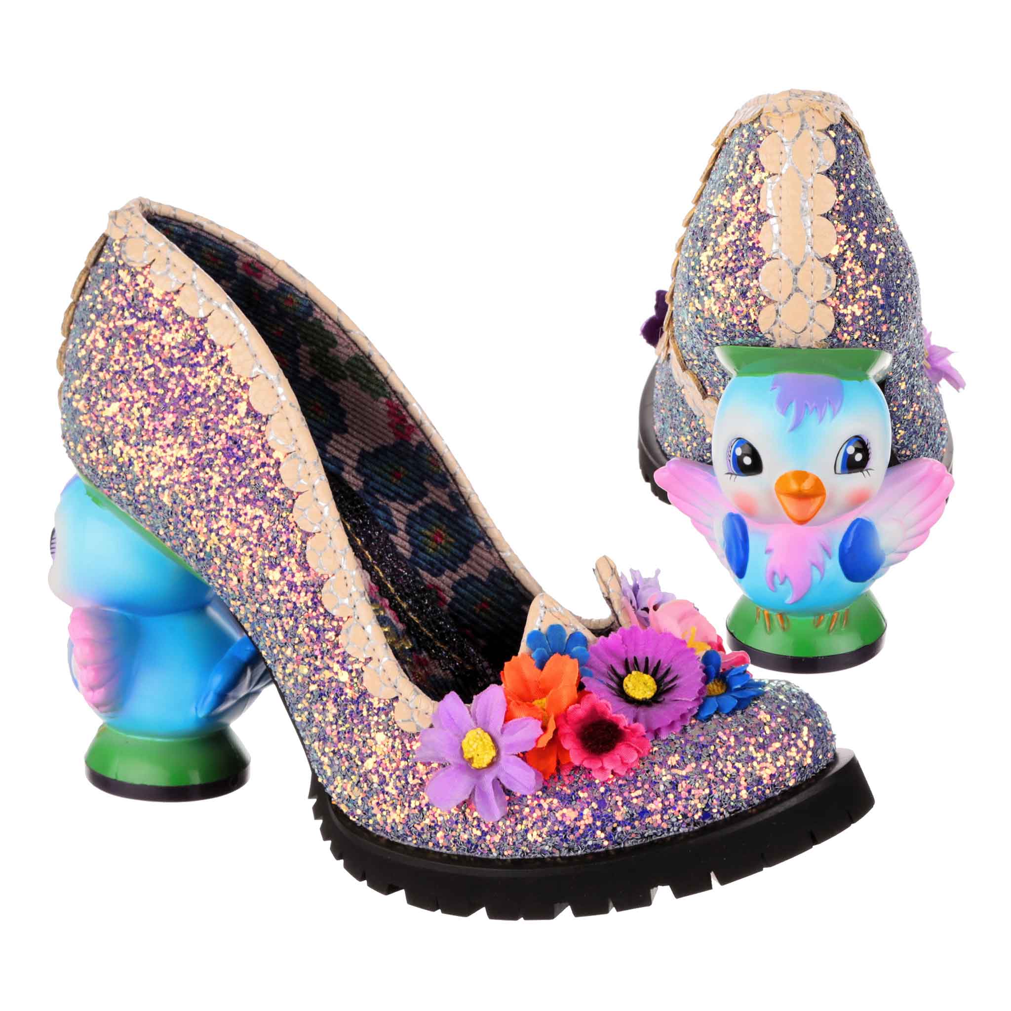Irregular Choice Flock Together Heels Purple - Main Image