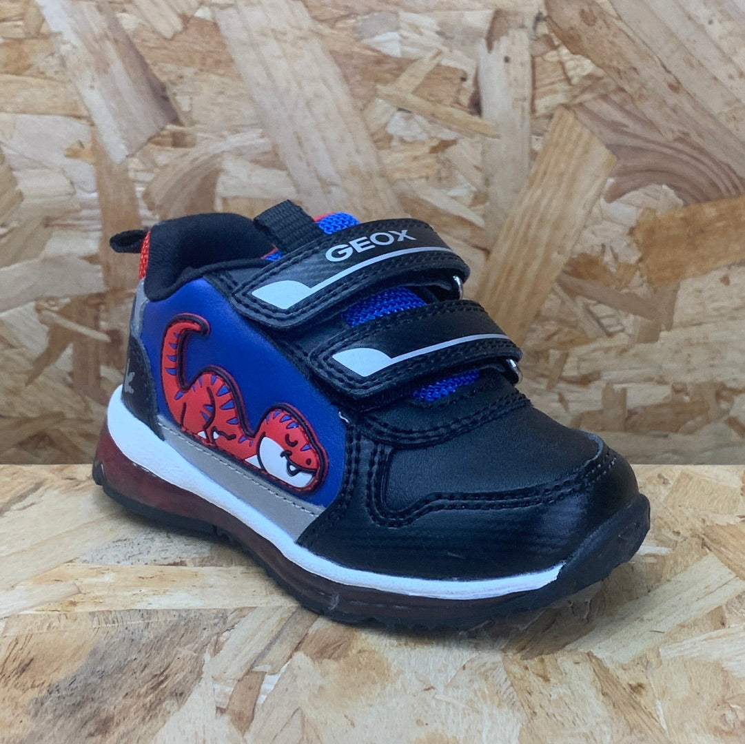 Geox Infant Todo Dinosaur Light Up Trainers - Black