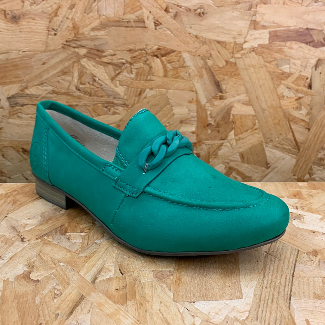 Rieker Womens Fashion Loafer - Green