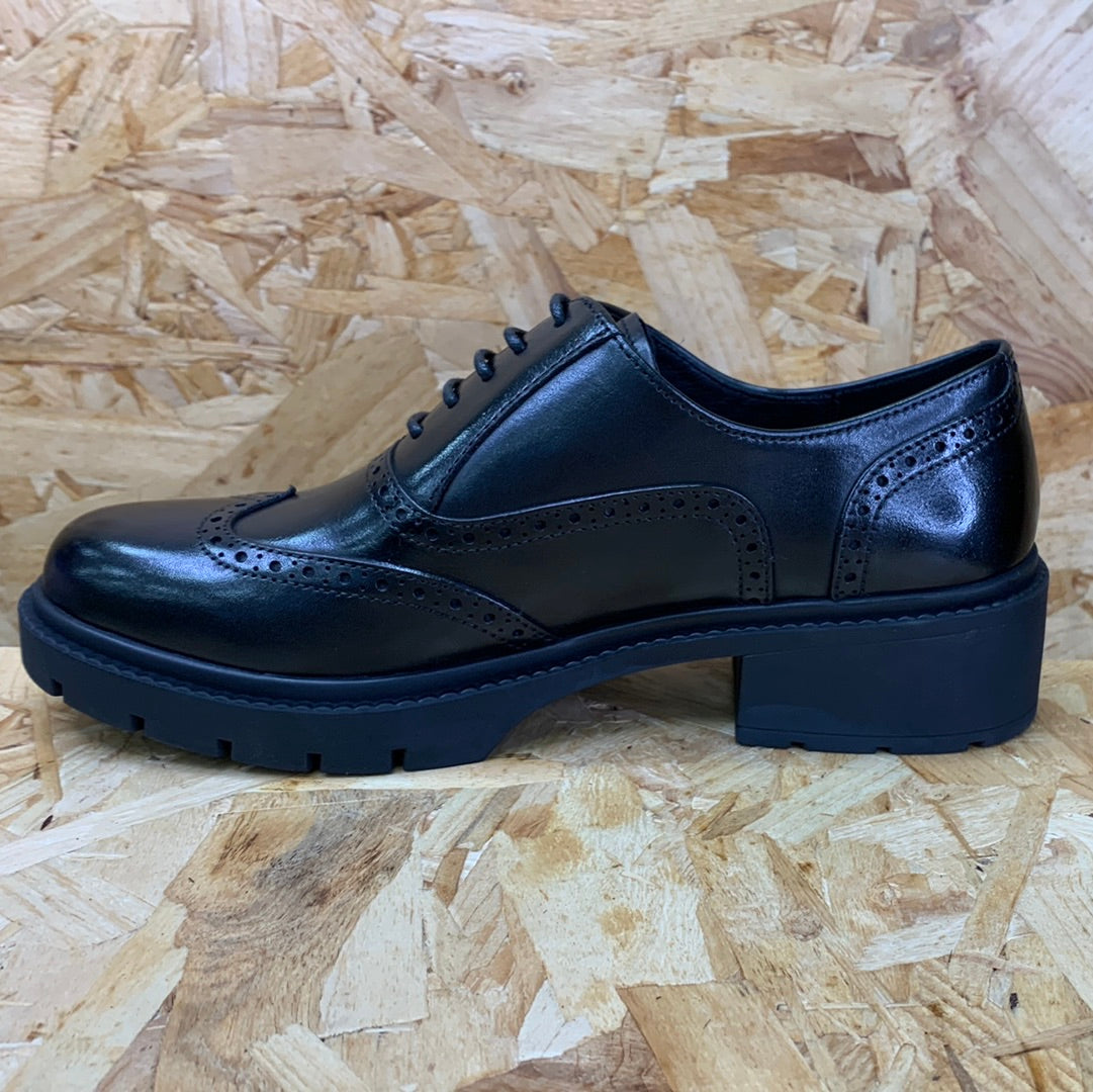 Teds Kids Aston Smooth Leather School Shoe - Black
