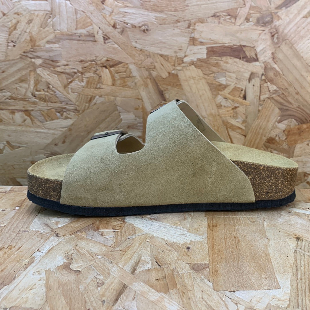 Plakton Womens Malaga Mid Leather Sandal - Tan