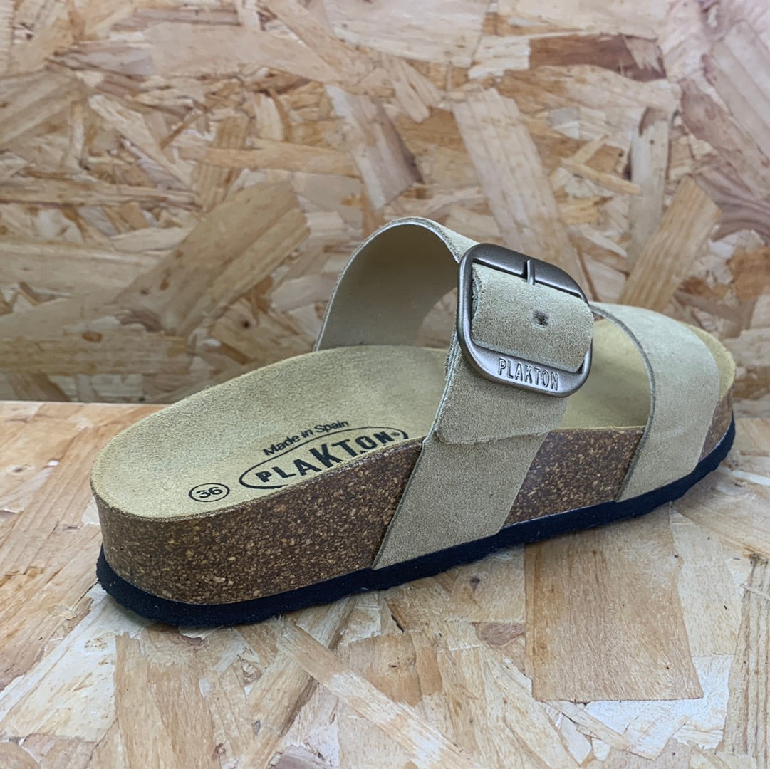 Plakton Womens Alicante Mid Leather Sandal - Tan