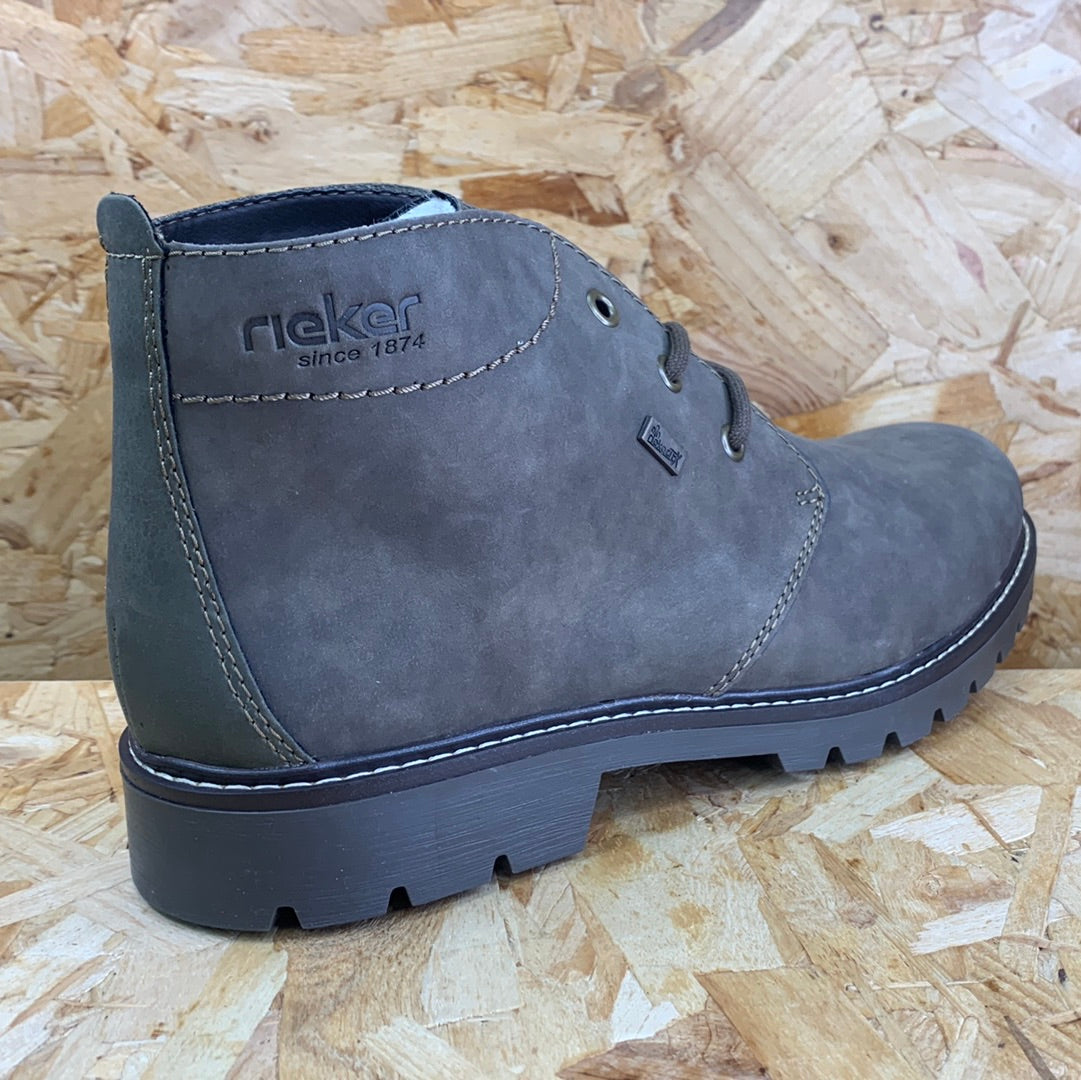 Rieker Mens Fleece Lined Leather Chukka Boot - Brown