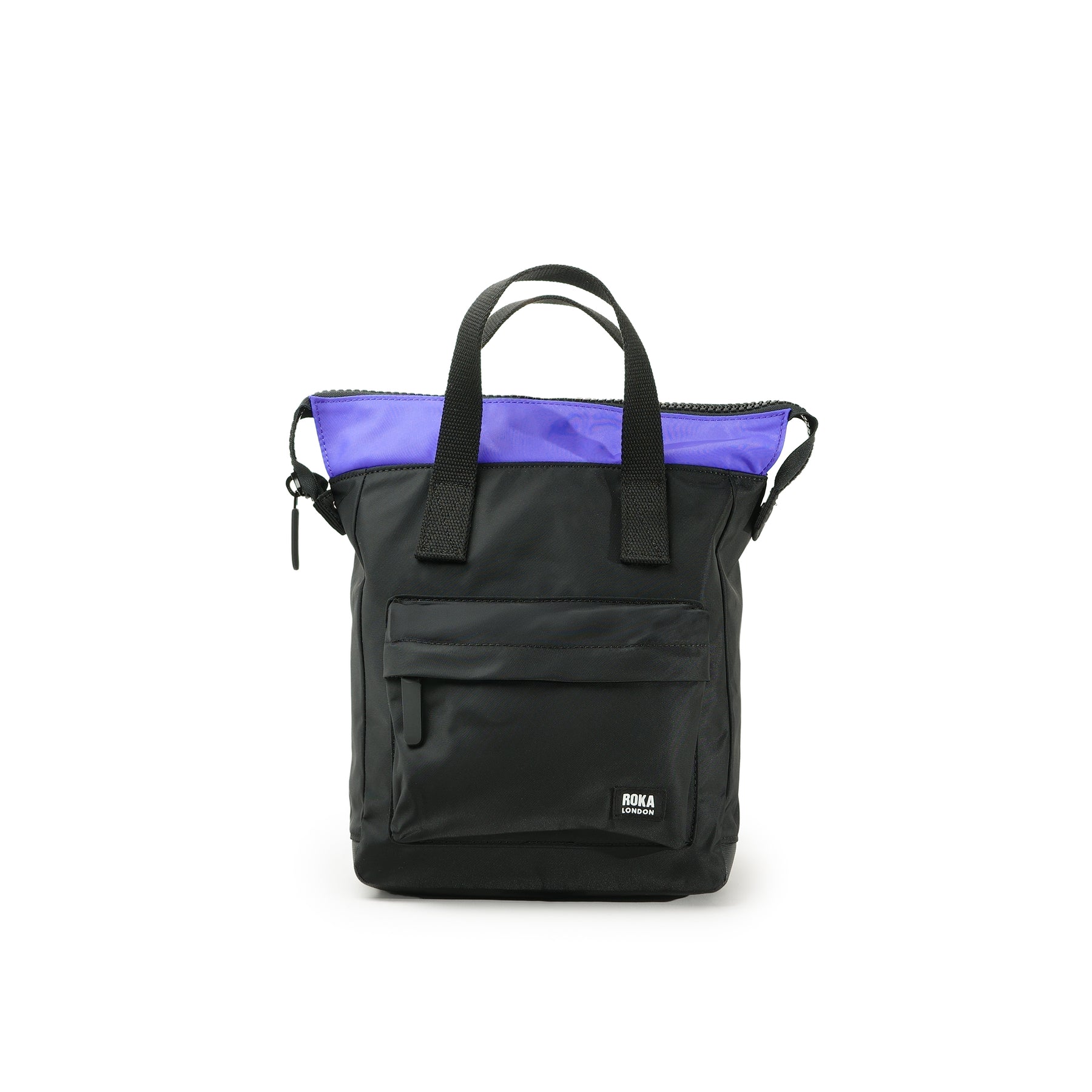 ROKA Creative Waste Bantry B Black / Simple Purple Small Recycled Nylon Bag