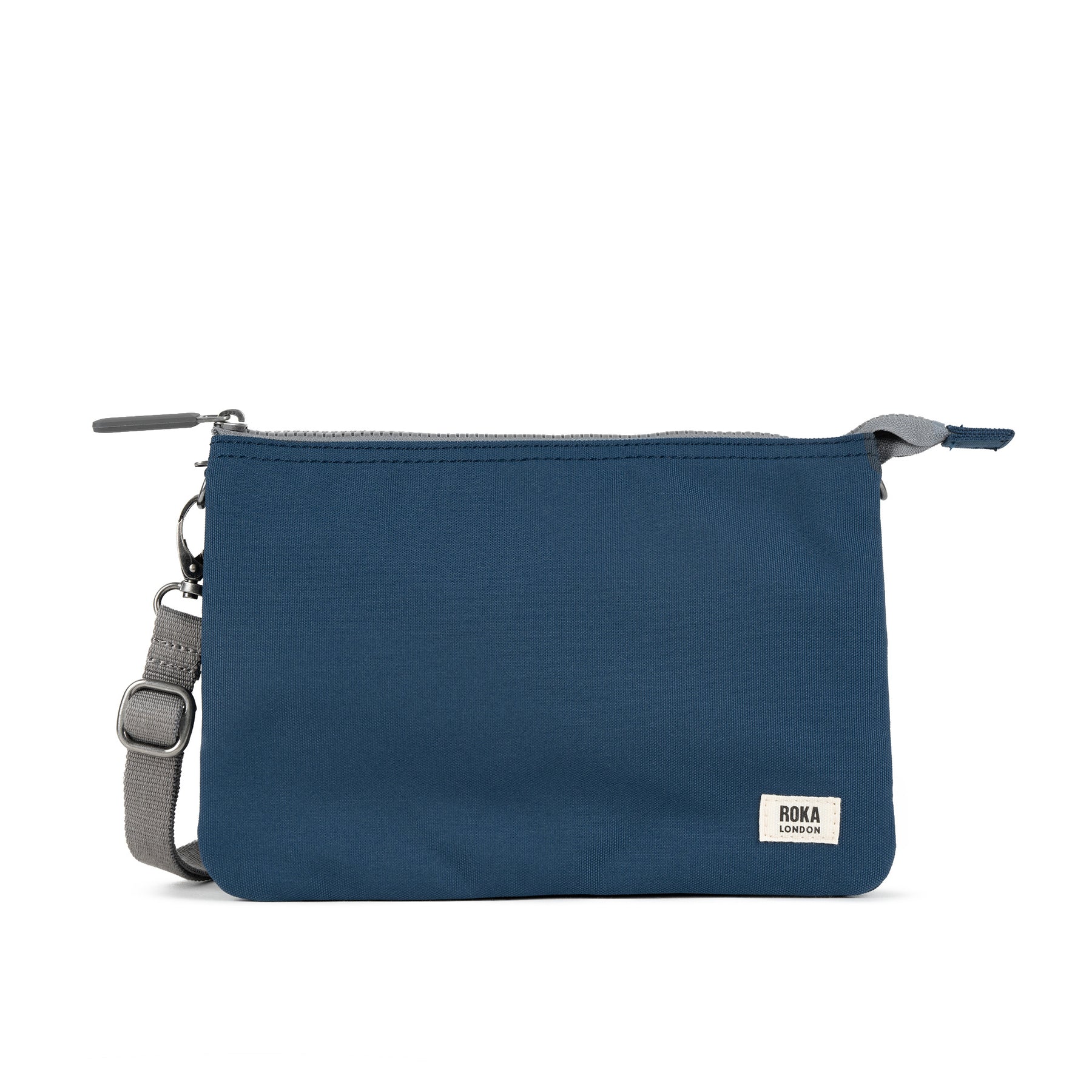 ROKA Carnaby Crossbody Deep Blue XL Recycled Canvas Bag - OS