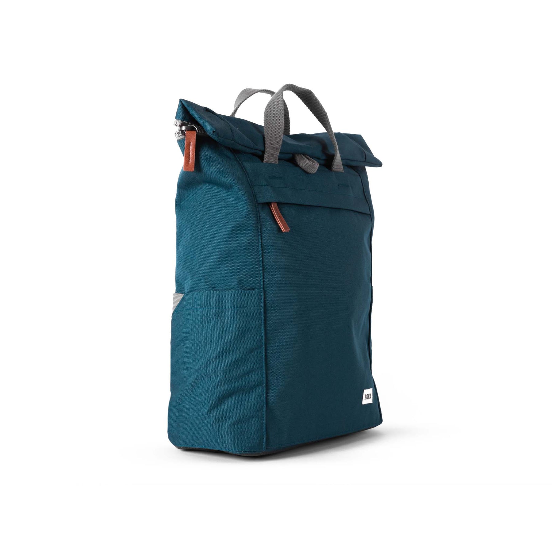 ROKA Finchley A Teal Large Recycled Canvas Bag - OS