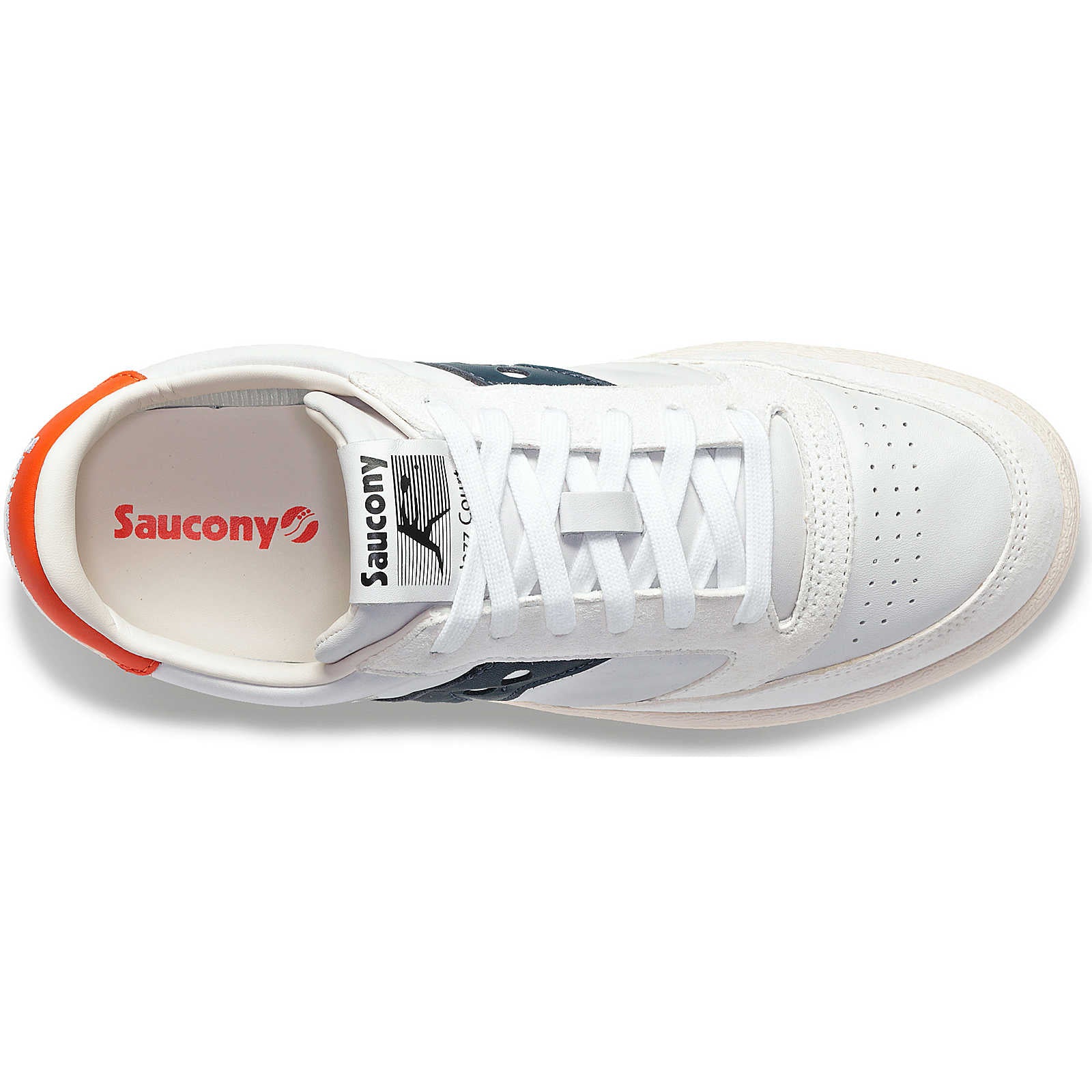 Saucony Mens Jazz Court Trainers - White / Blue
