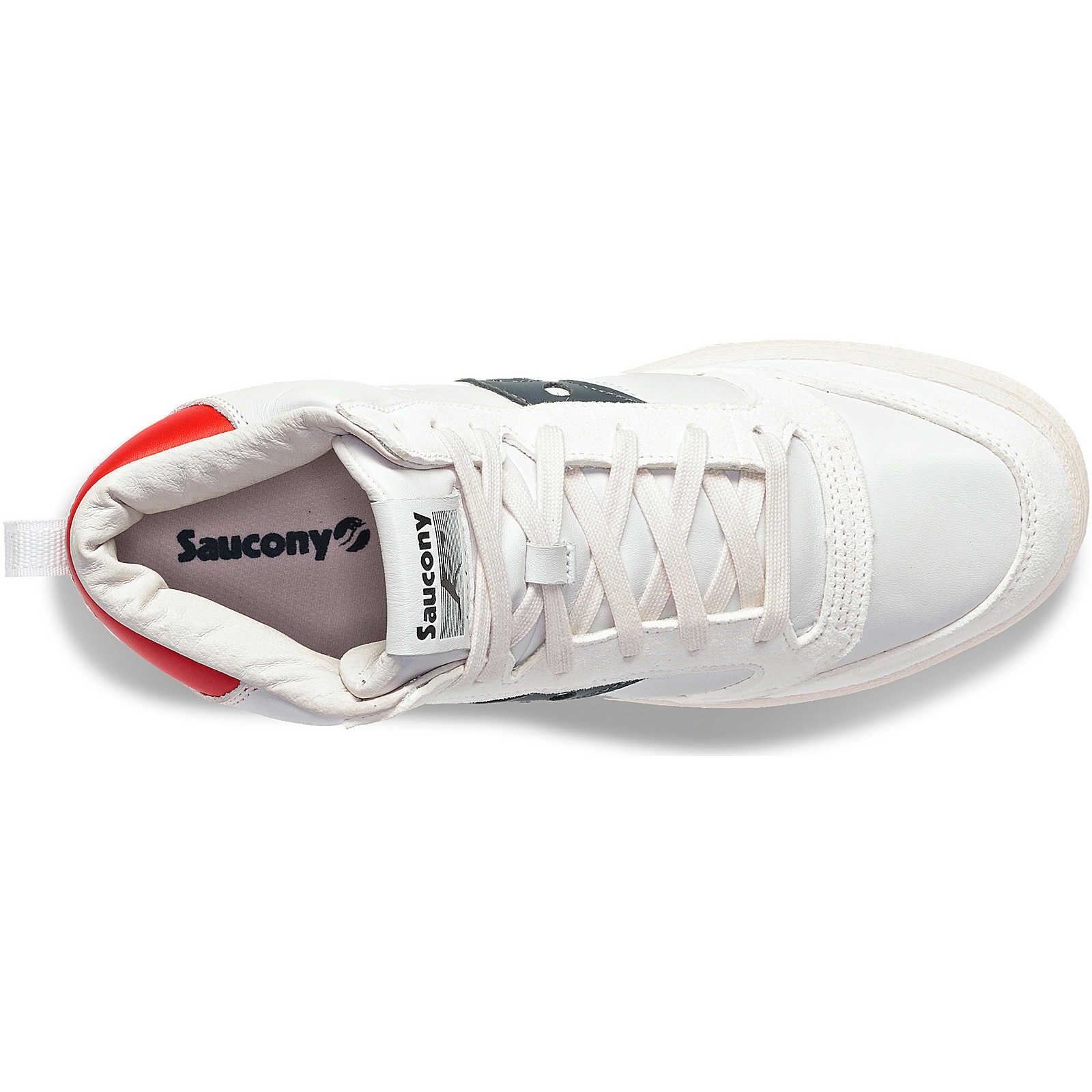 Saucony Mens Jazz Court High Top Trainers - White / Navy