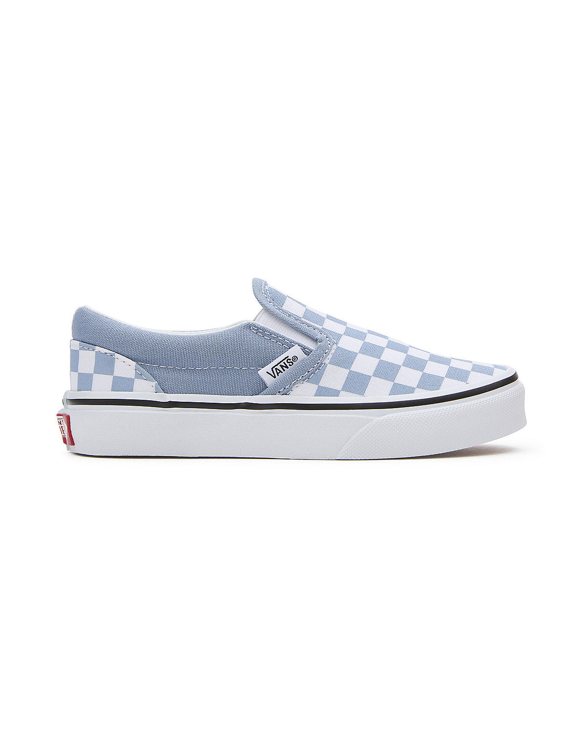 VANS Kids Classic Slip-On Color Theory Checkerboard Trainers - Dusty Blue